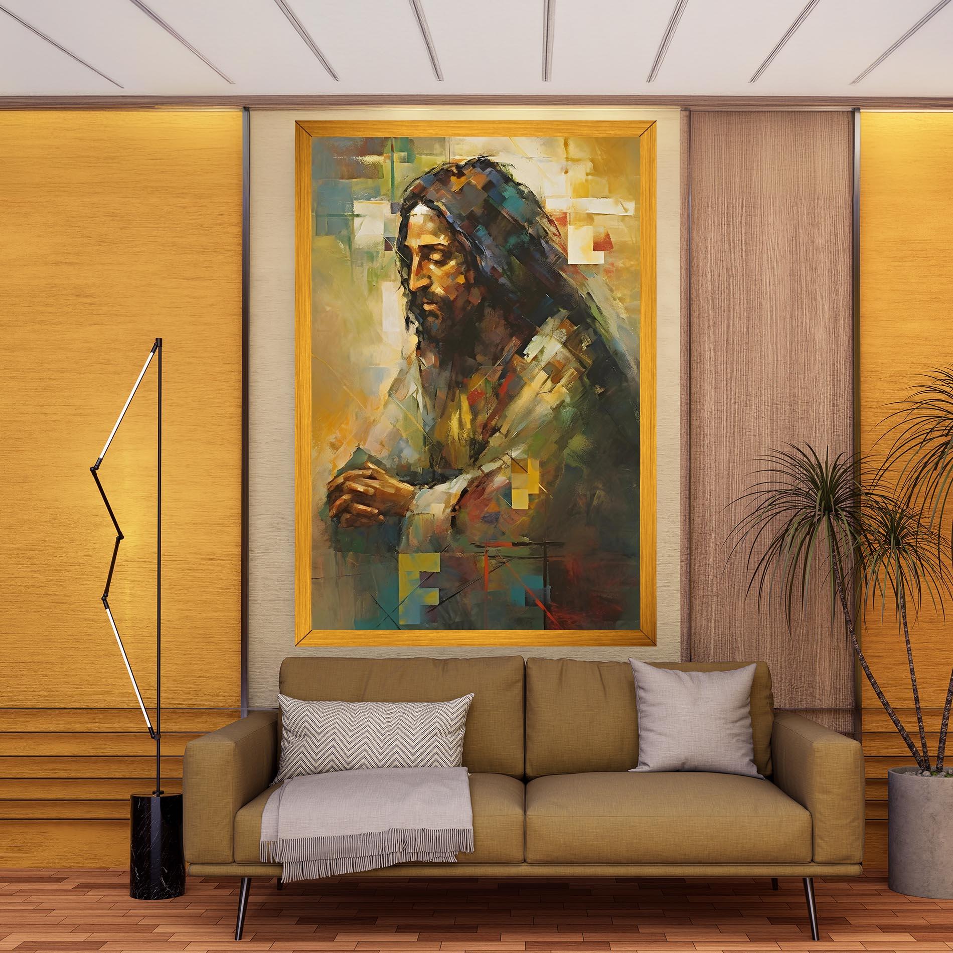 Vászonkép Christ Painting Art mockup 9