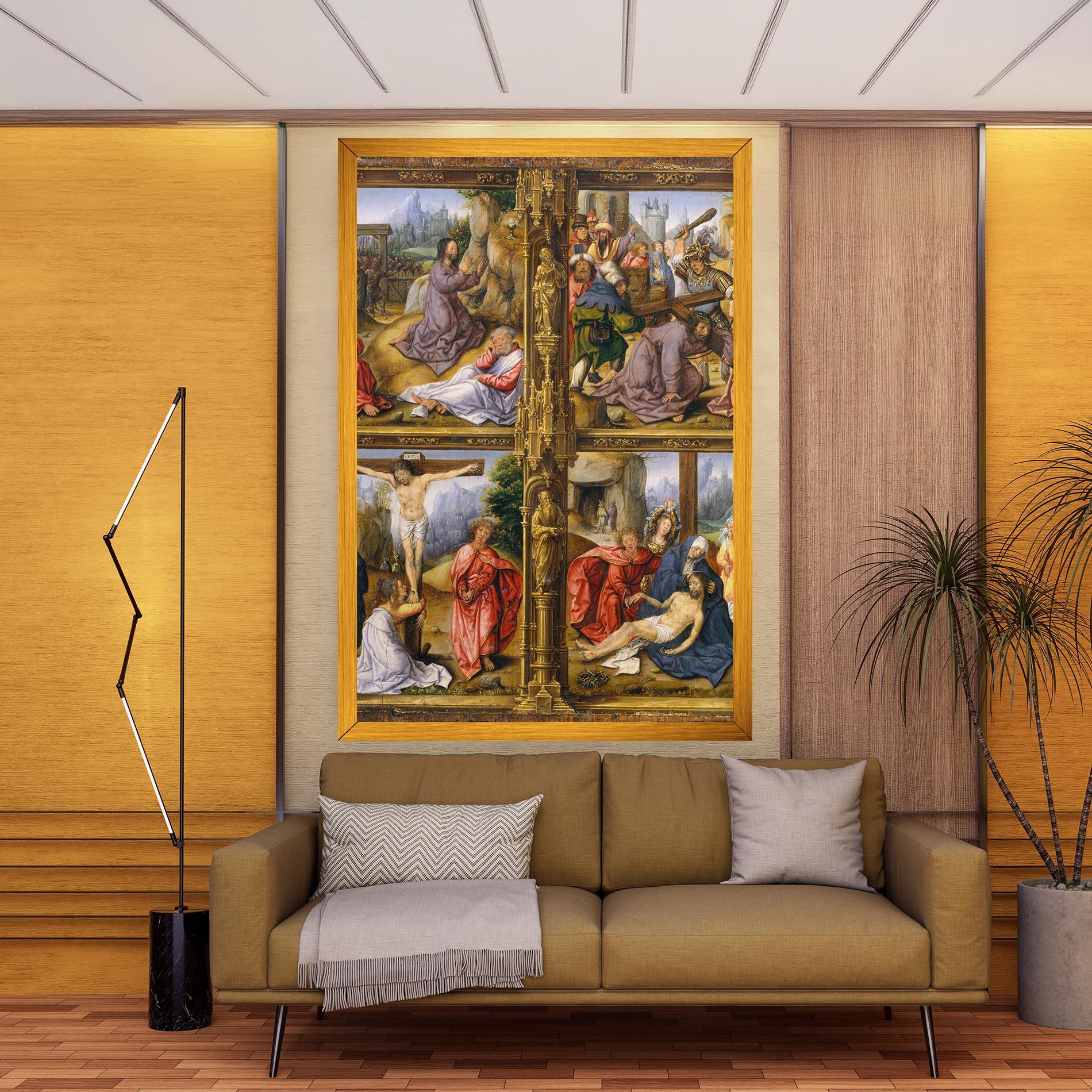 Vászonkép Gold Window View mockup 9