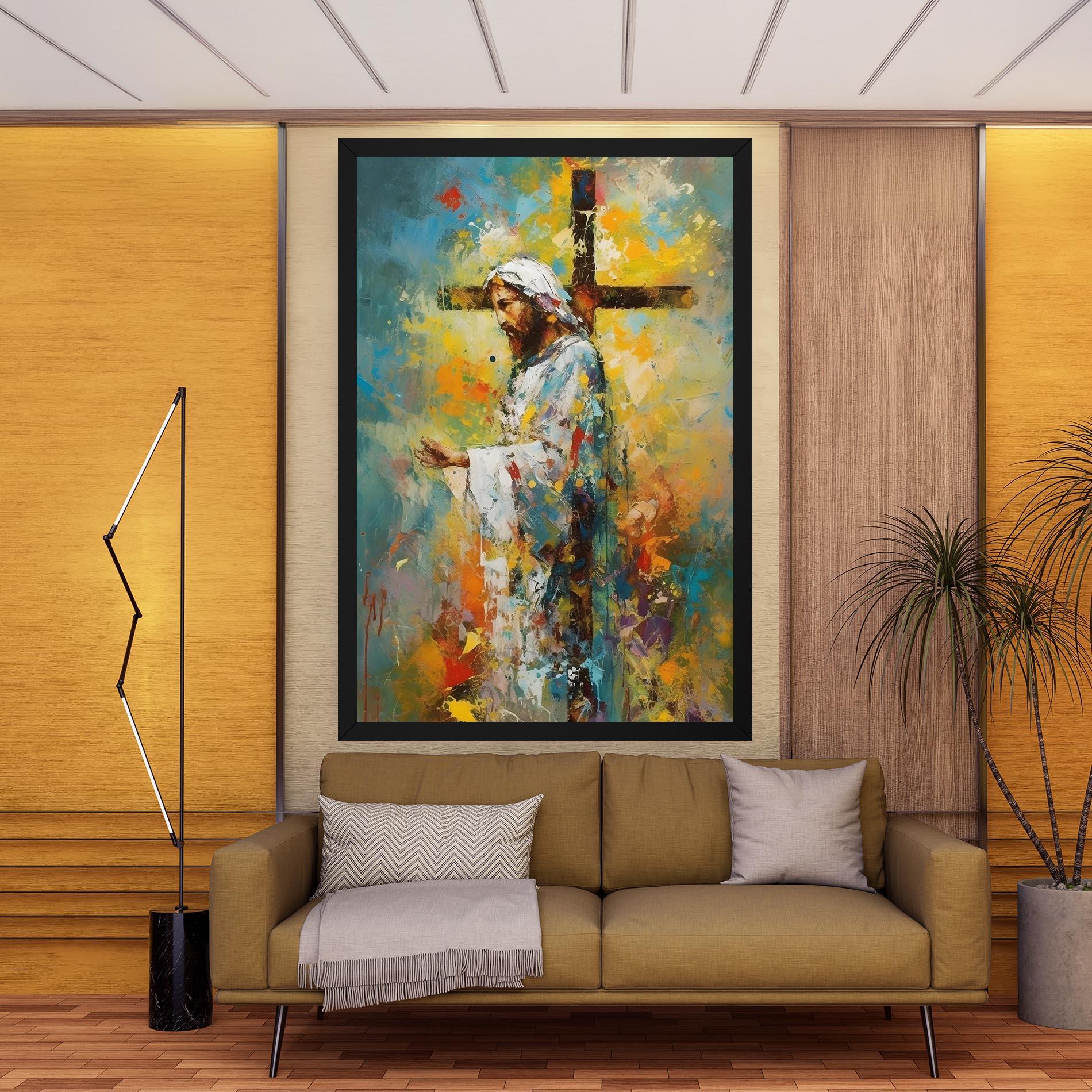 Vászonkép Christ Art Painting mockup 9