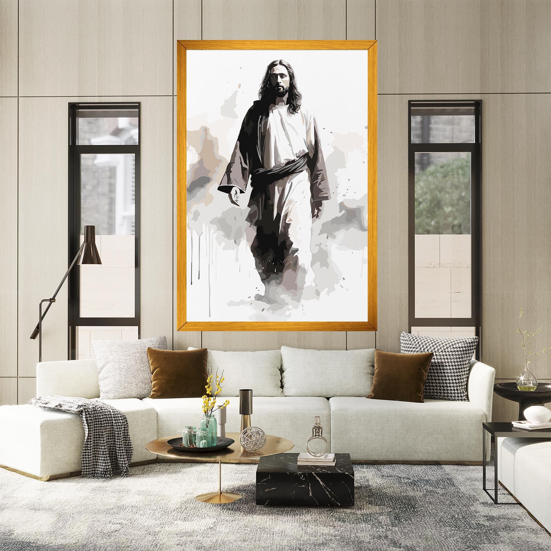 Watercolor Jesus mockup 2