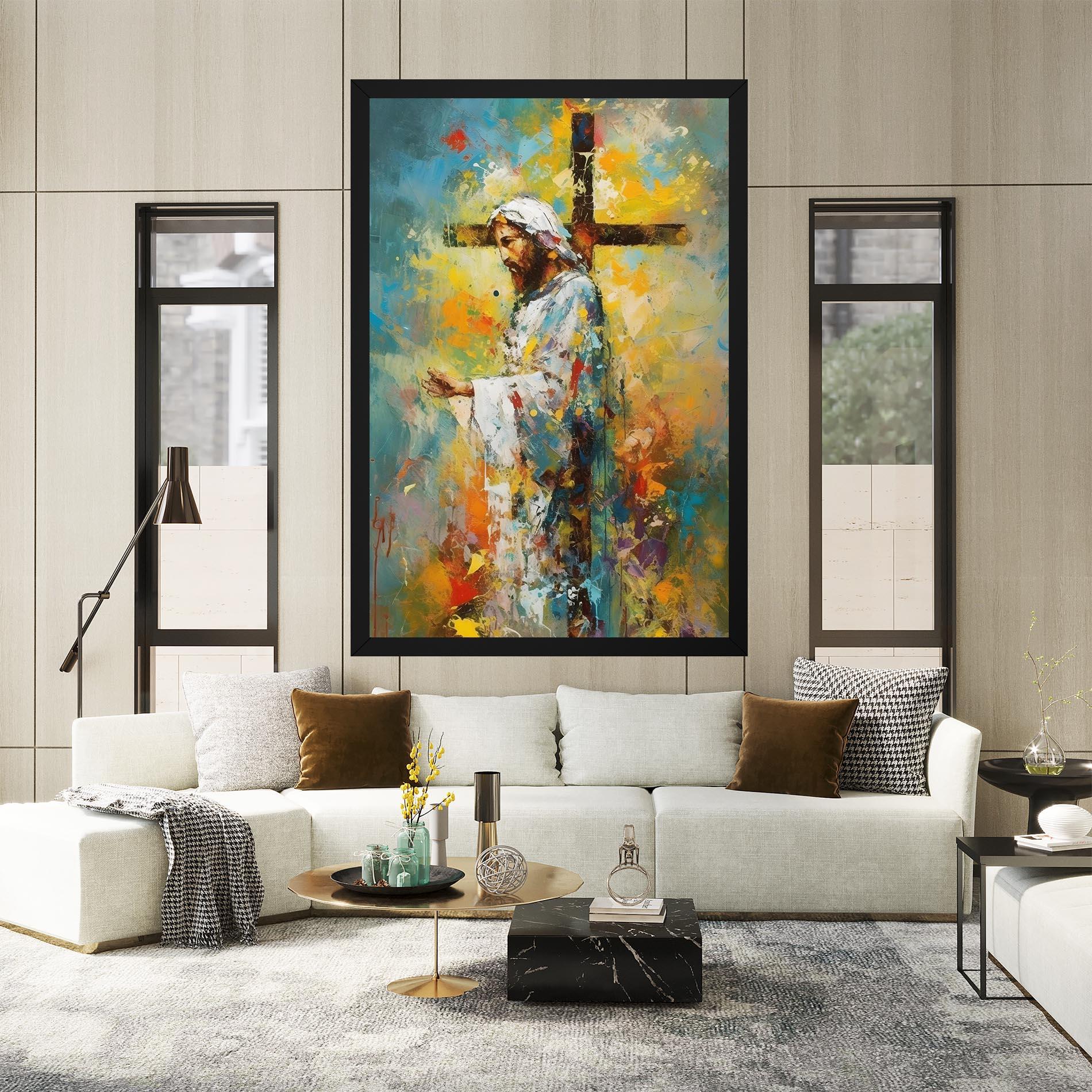 Vászonkép Christ Art Painting mockup 2