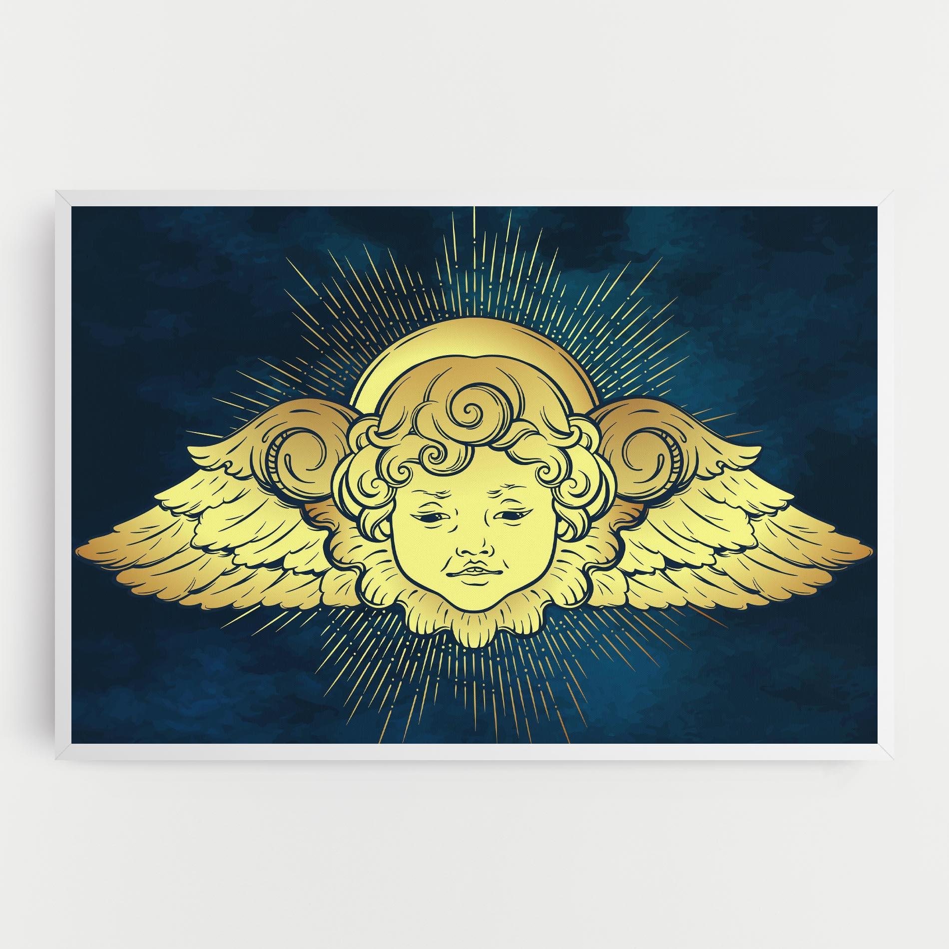 Vászonkép Angel Gold Head mockup 0