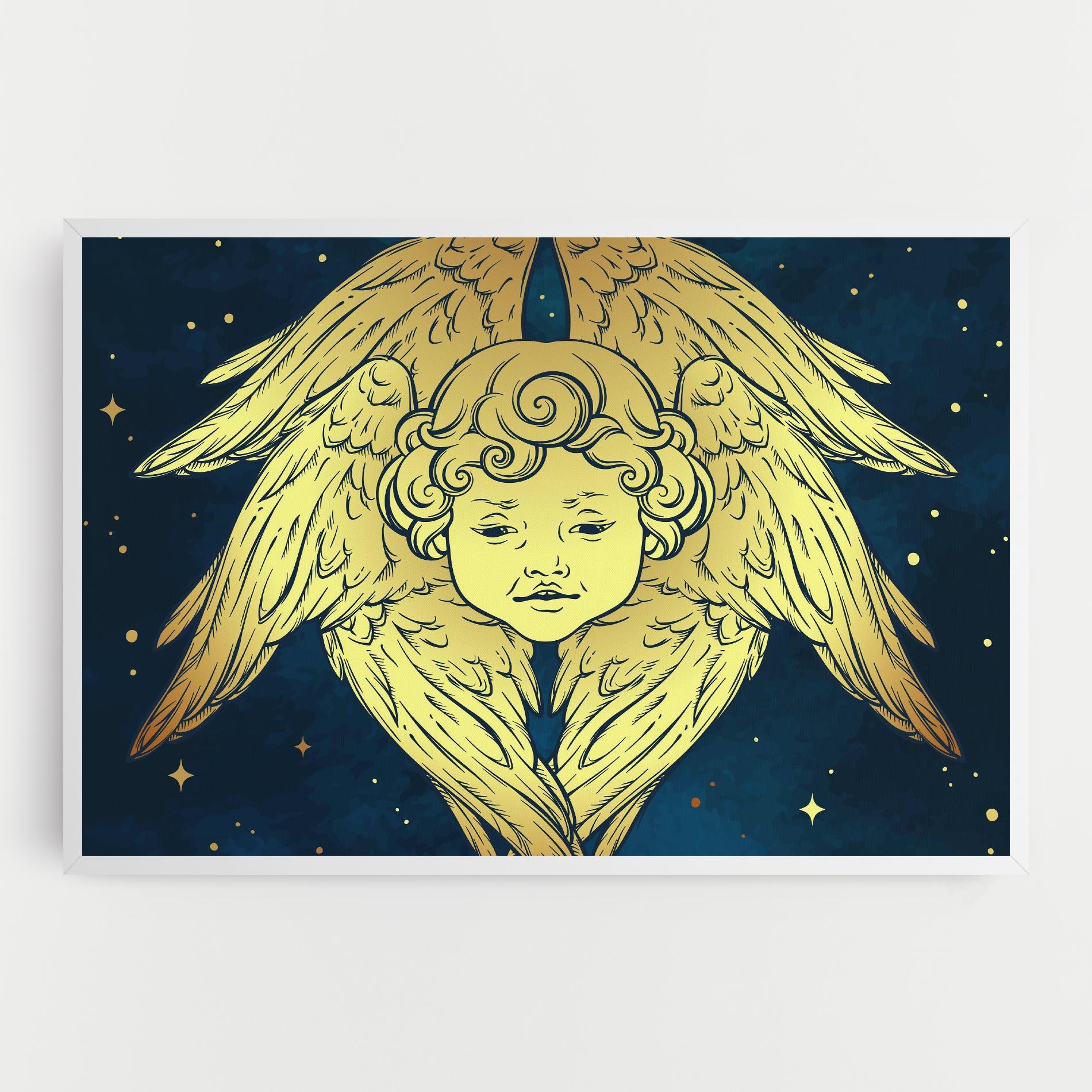 Vászonkép Gold Wings Angel mockup 0
