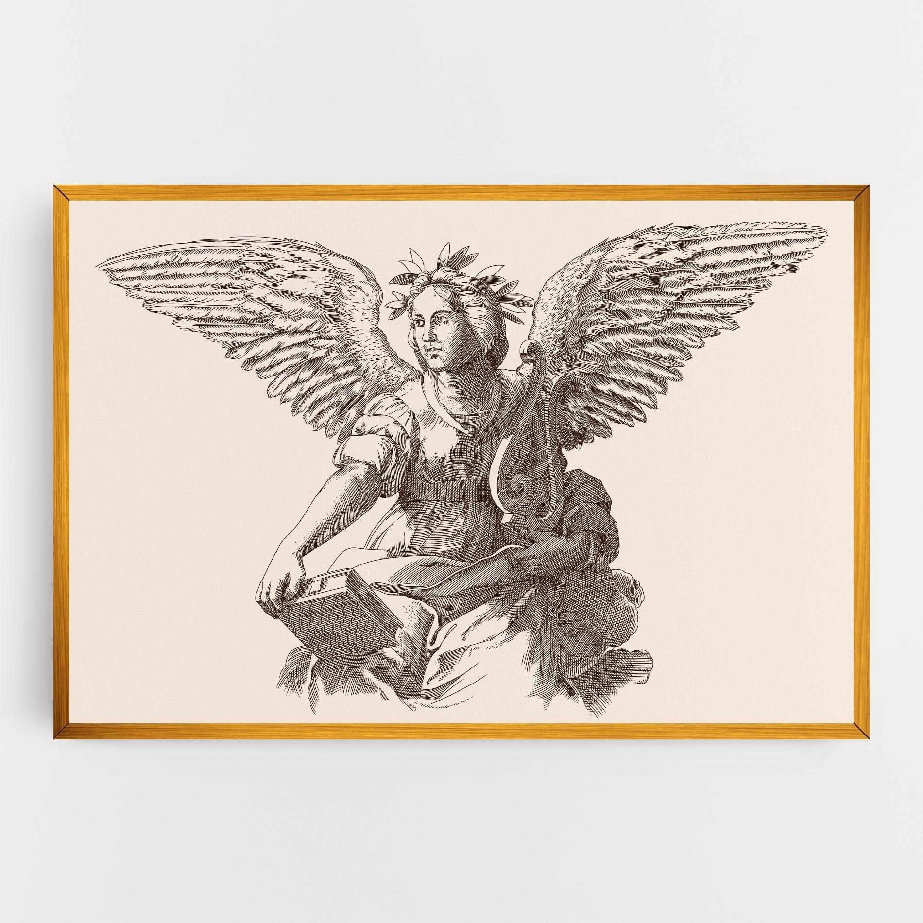 Vászonkép Brown Line Angel mockup 0