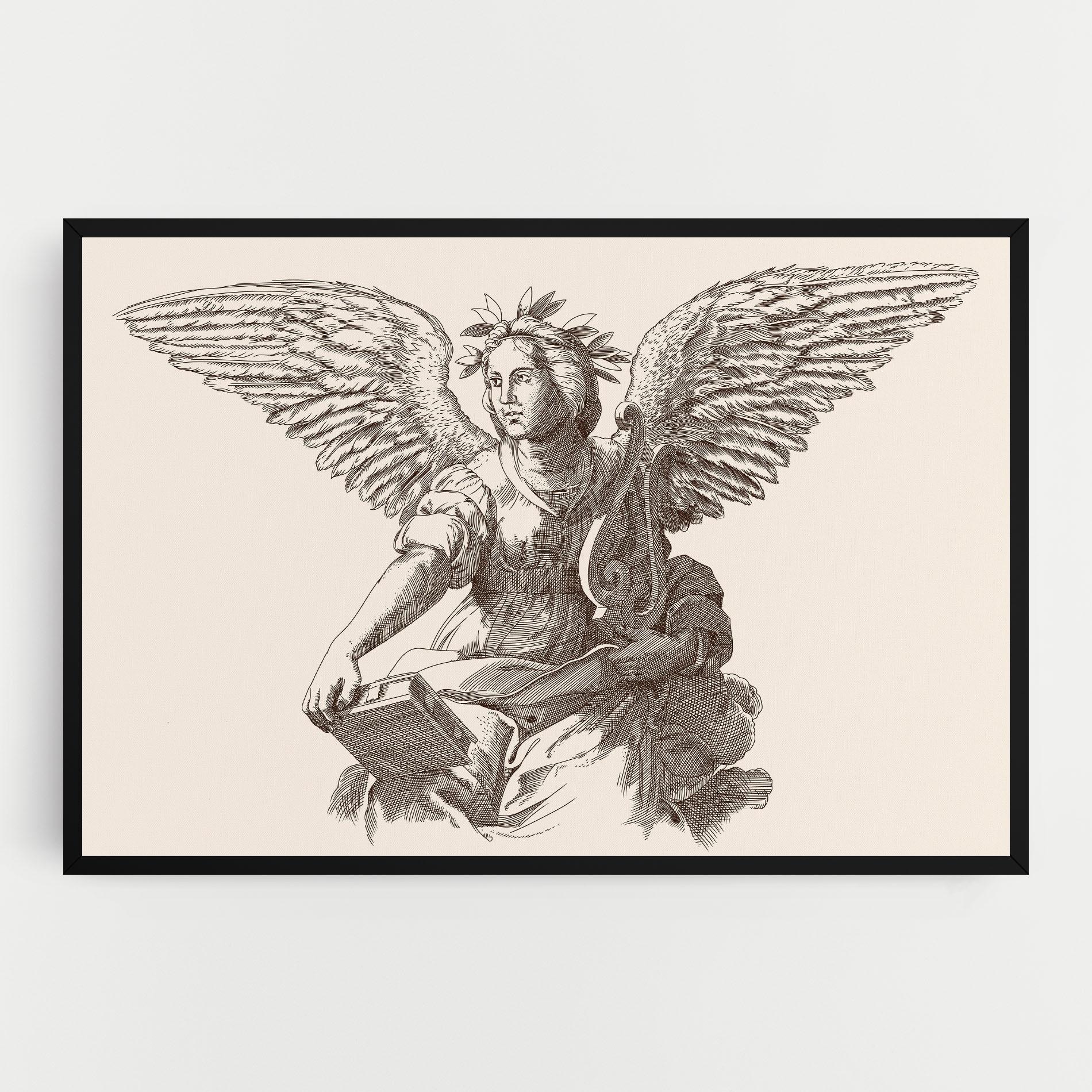 Vászonkép Brown Line Angel mockup 0