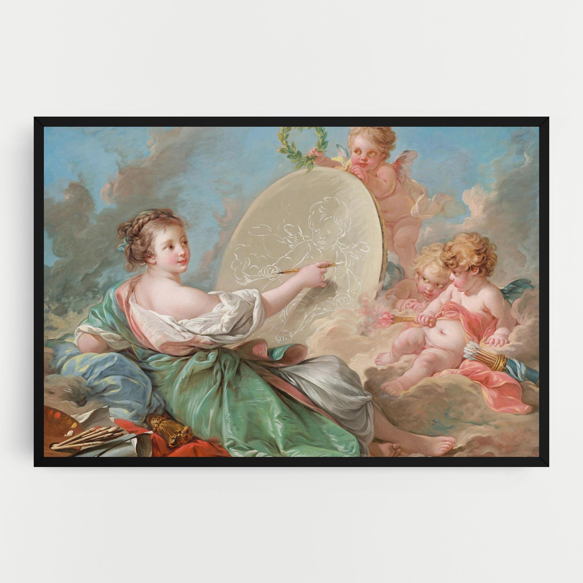 Vászonkép Painting Cute Angels mockup 0