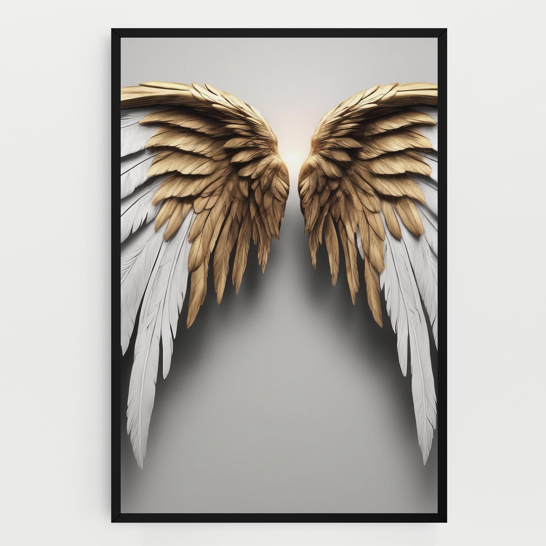 Vászonkép Realistic Angel Wings mockup 0
