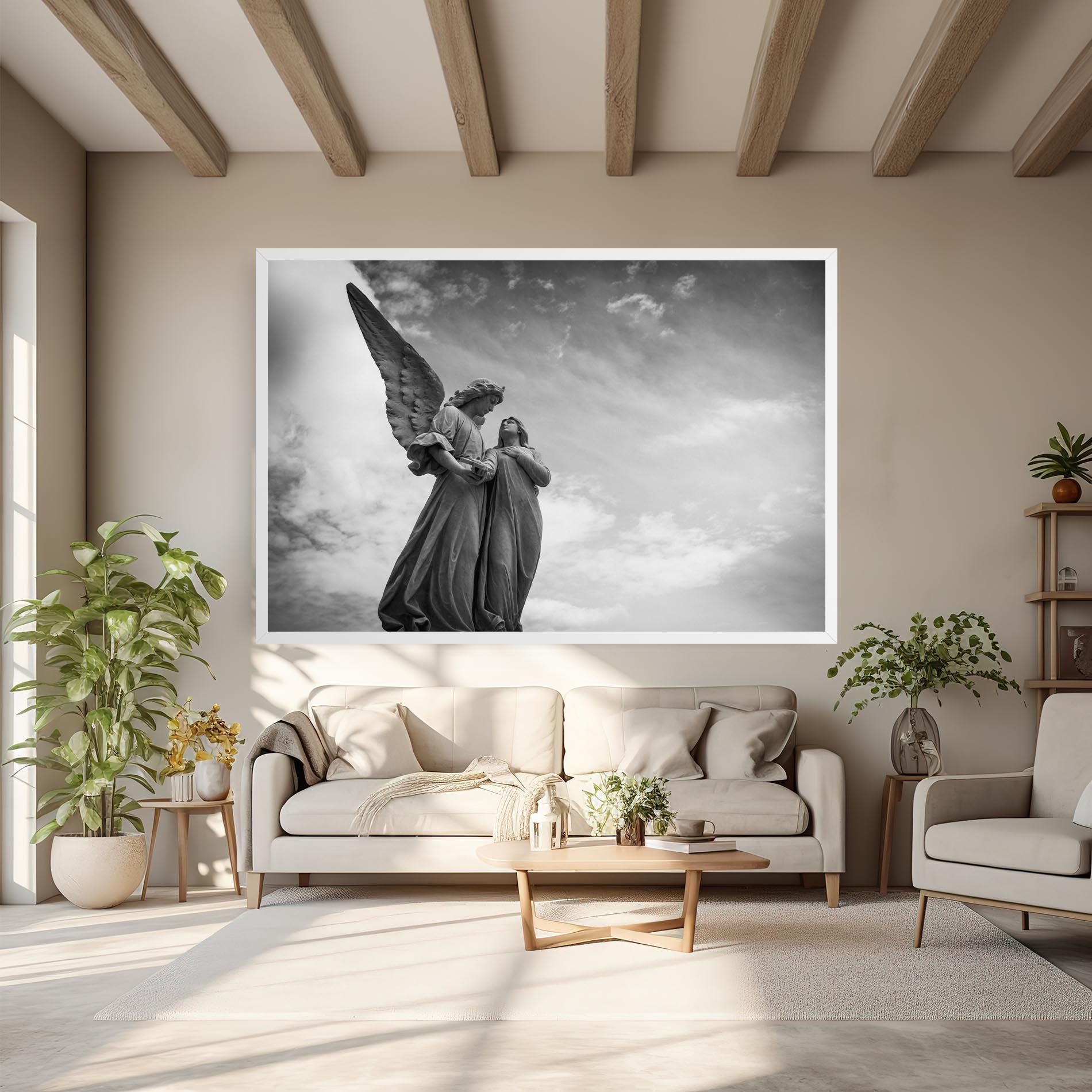 Vászonkép Grey Stone Angels mockup 6