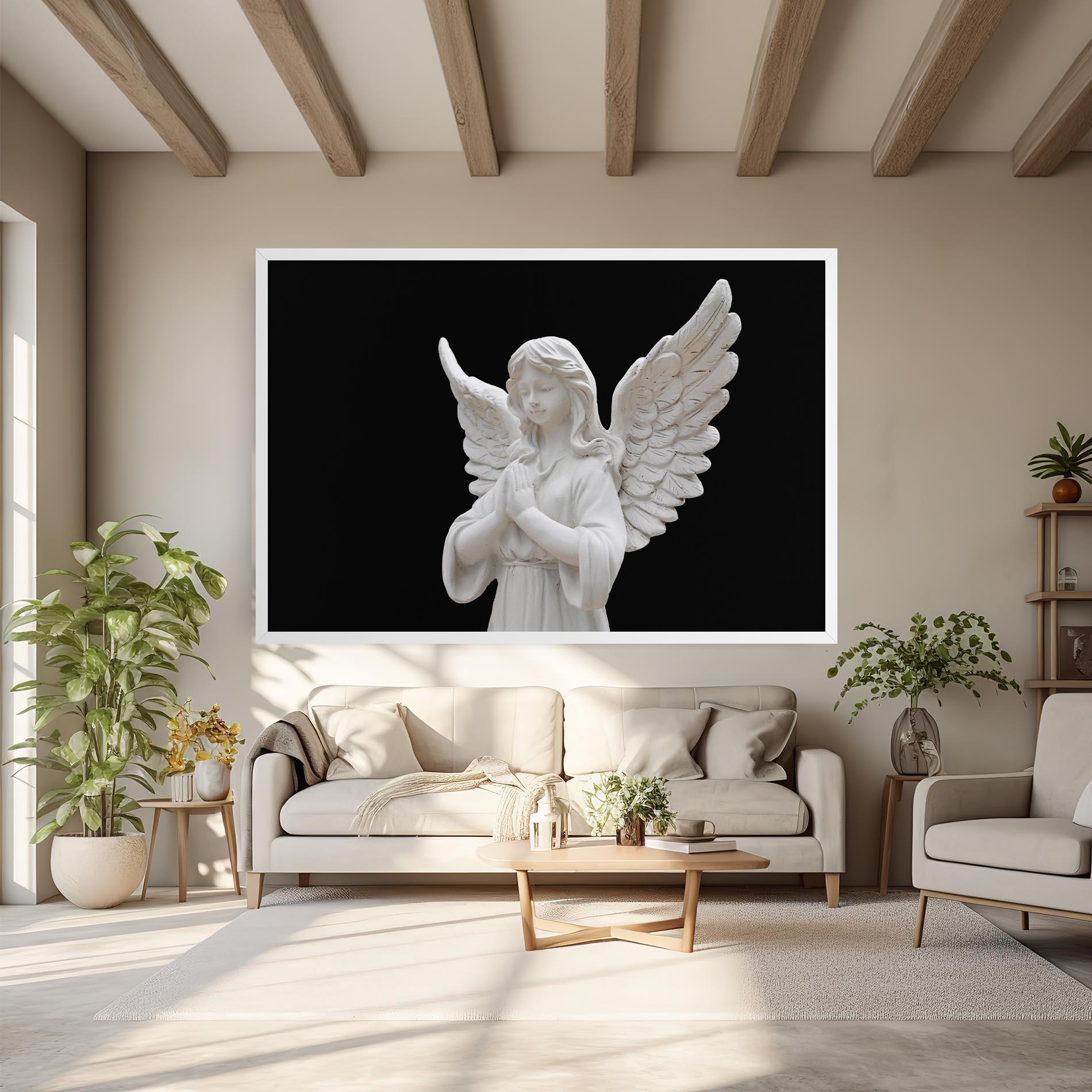 Vászonkép Pretty Angel Statues mockup 6