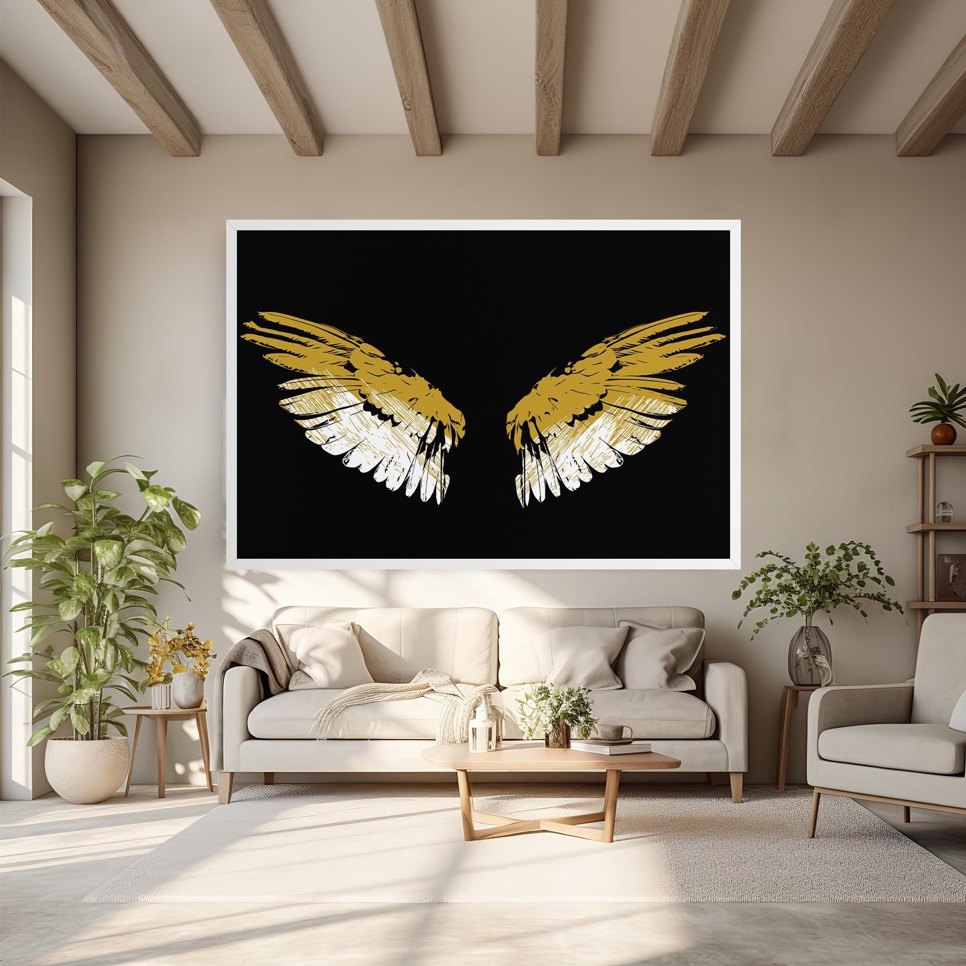 White Yellow Wings mockup 6