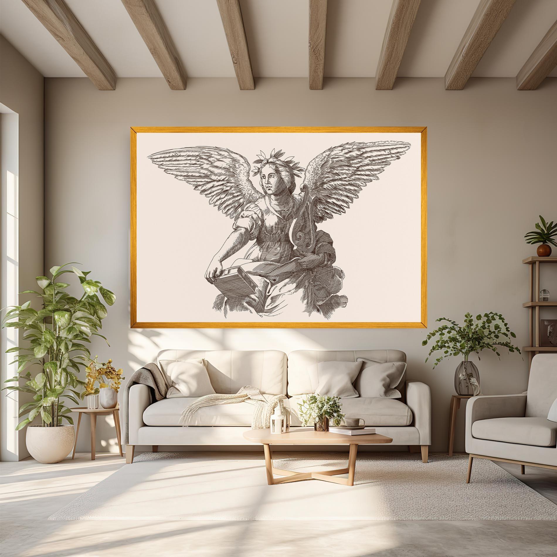 Vászonkép Brown Line Angel mockup 6