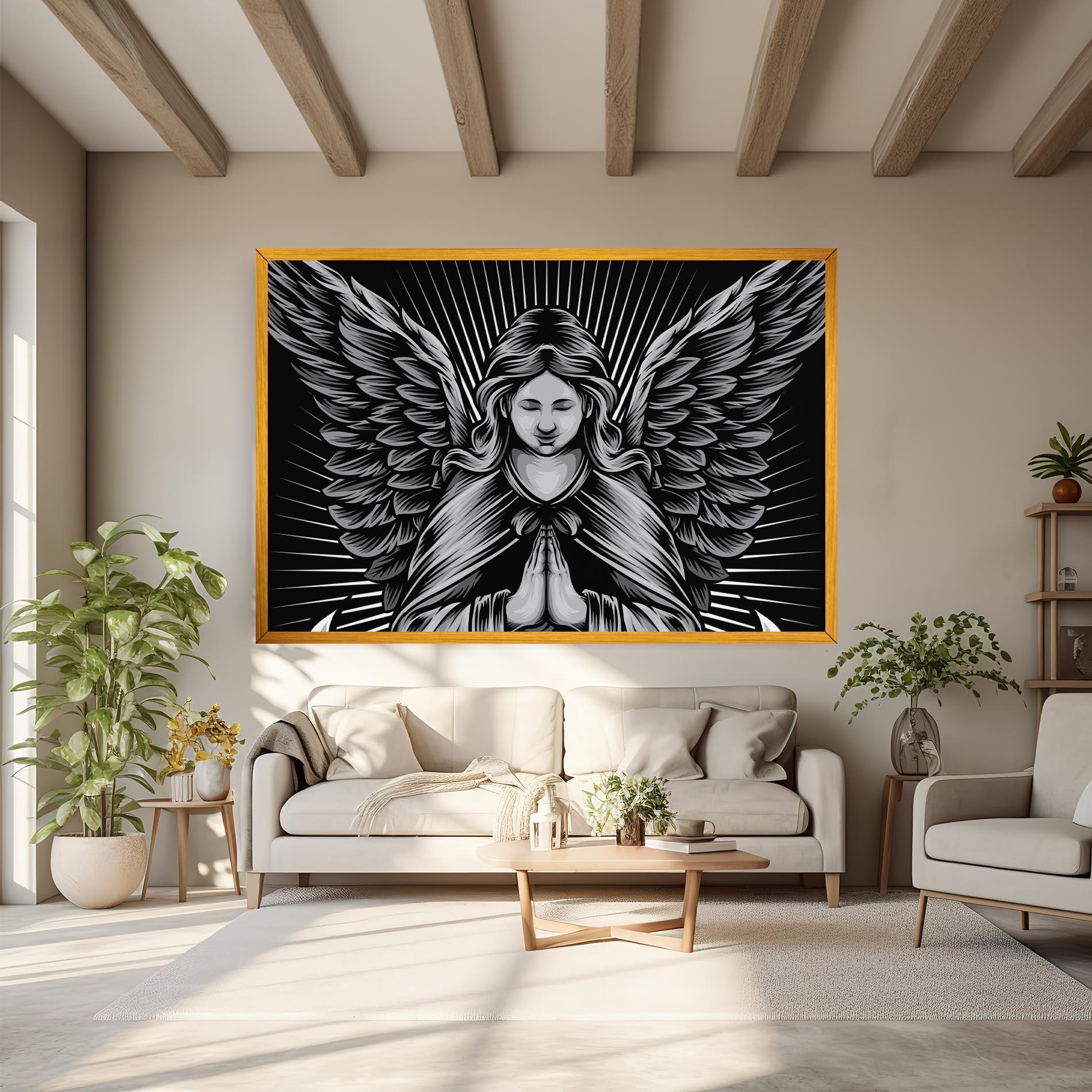 Vászonkép Wings Pray mockup 6