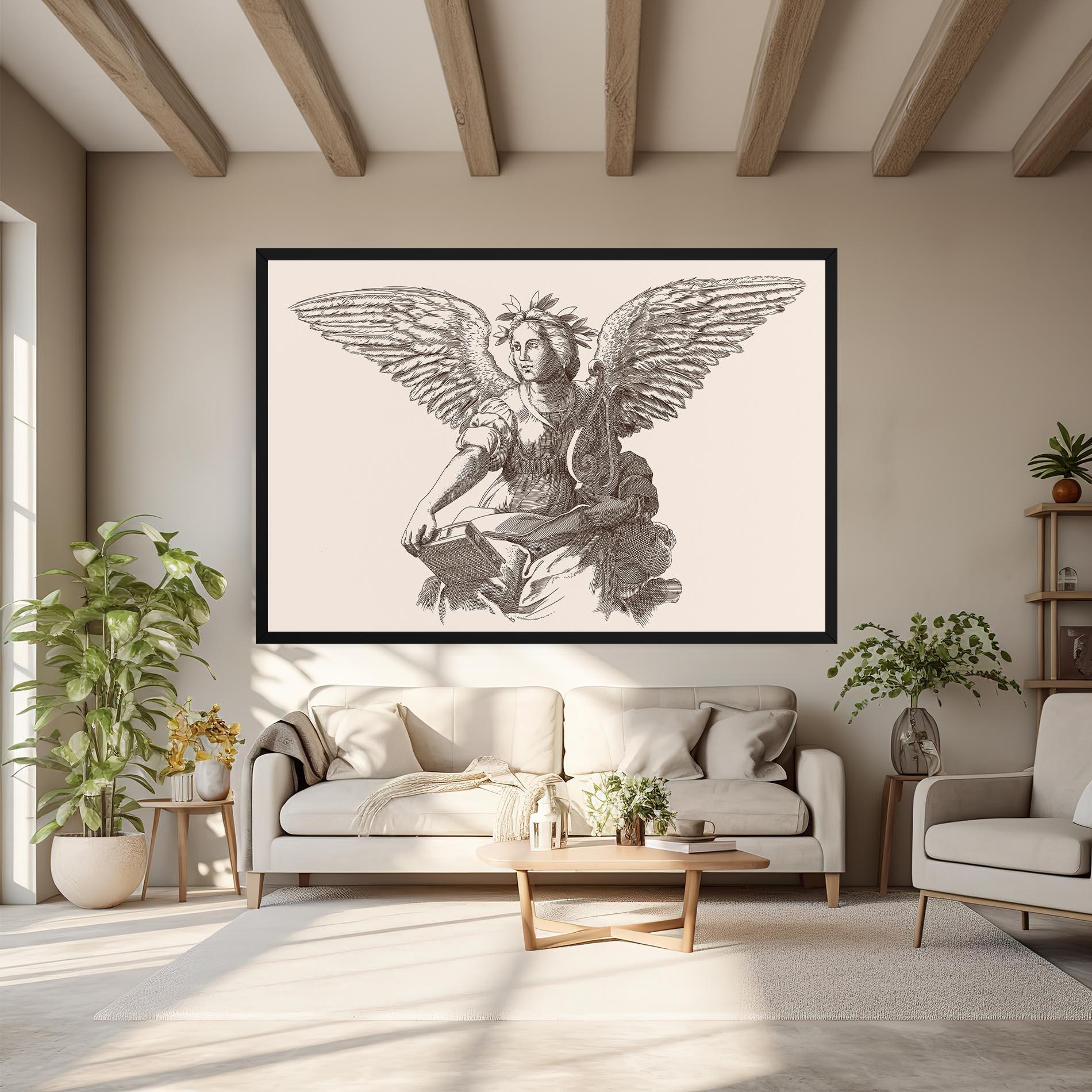 Vászonkép Brown Line Angel mockup 6