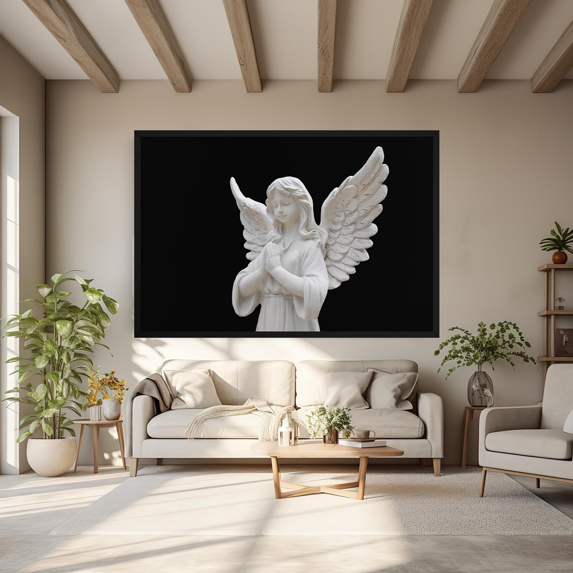 Vászonkép Pretty Angel Statues mockup 6