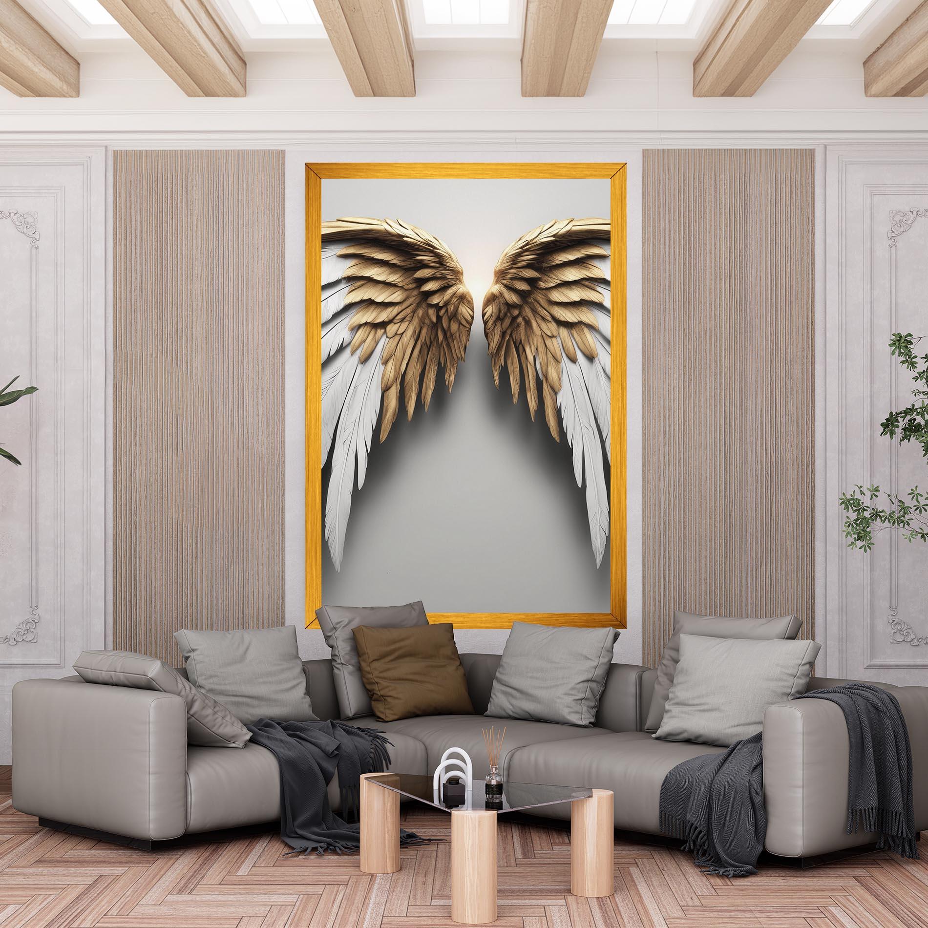 Vászonkép Realistic Angel Wings mockup 6