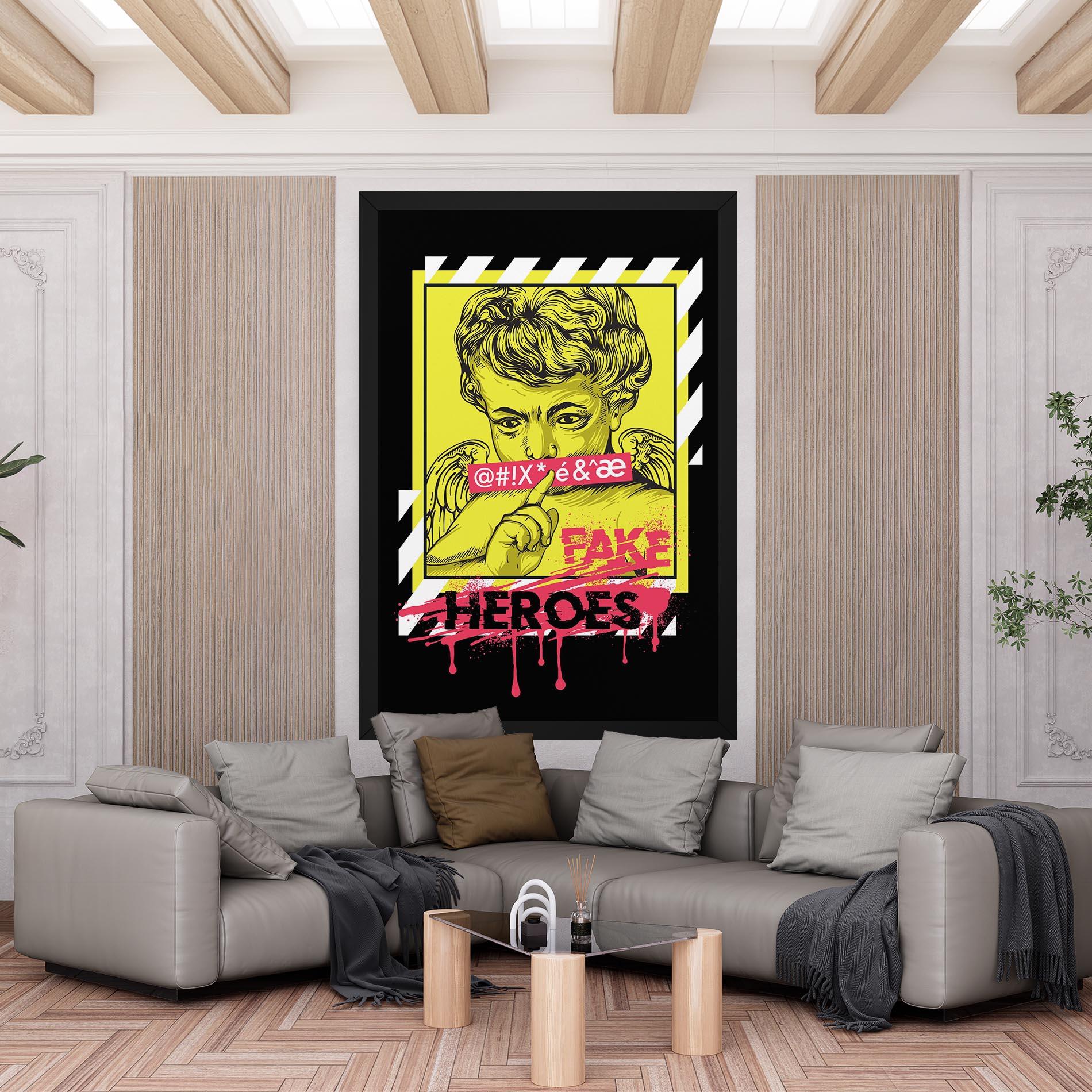 Vászonkép Fake Heroes mockup 6