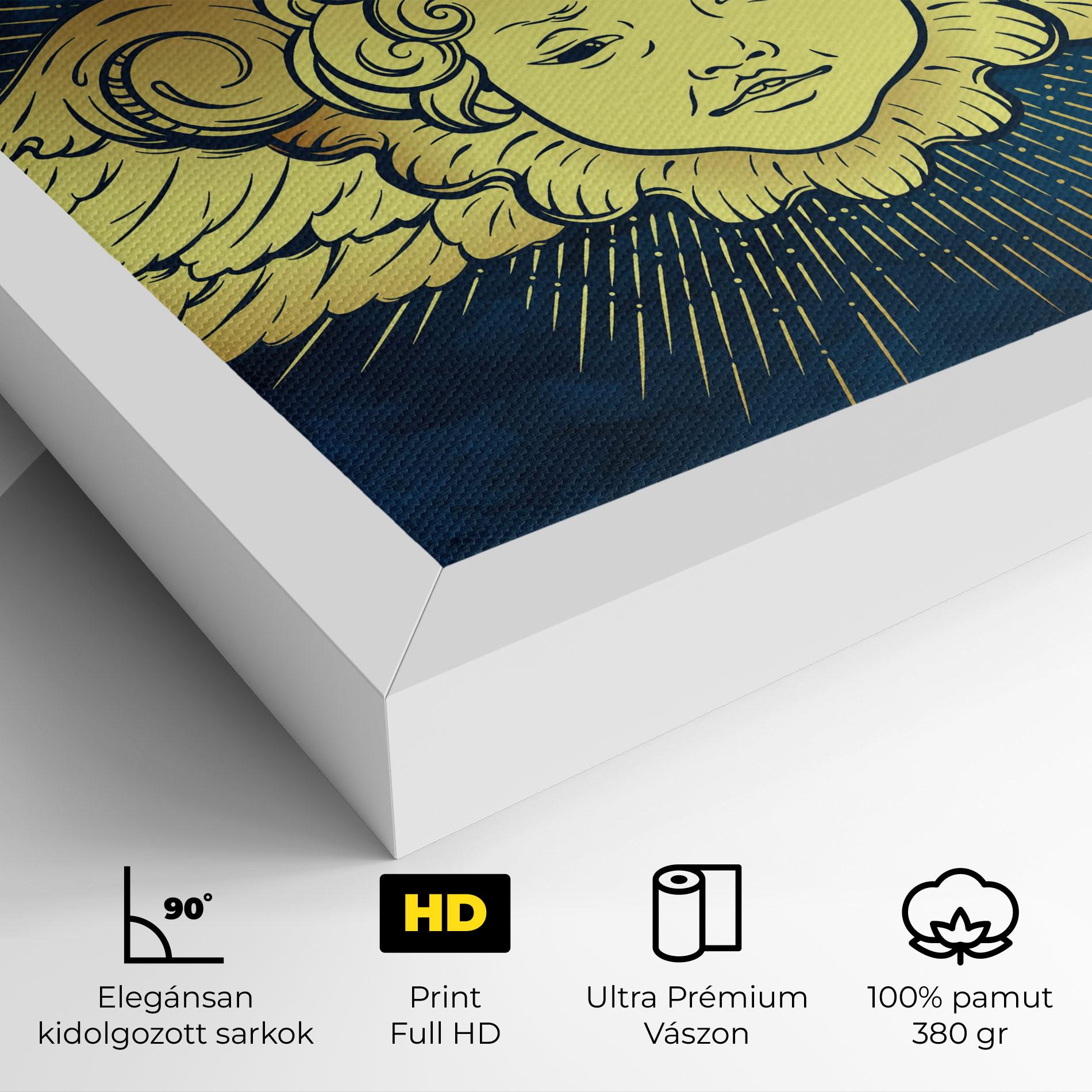 Vászonkép Angel Gold Head mockup 4