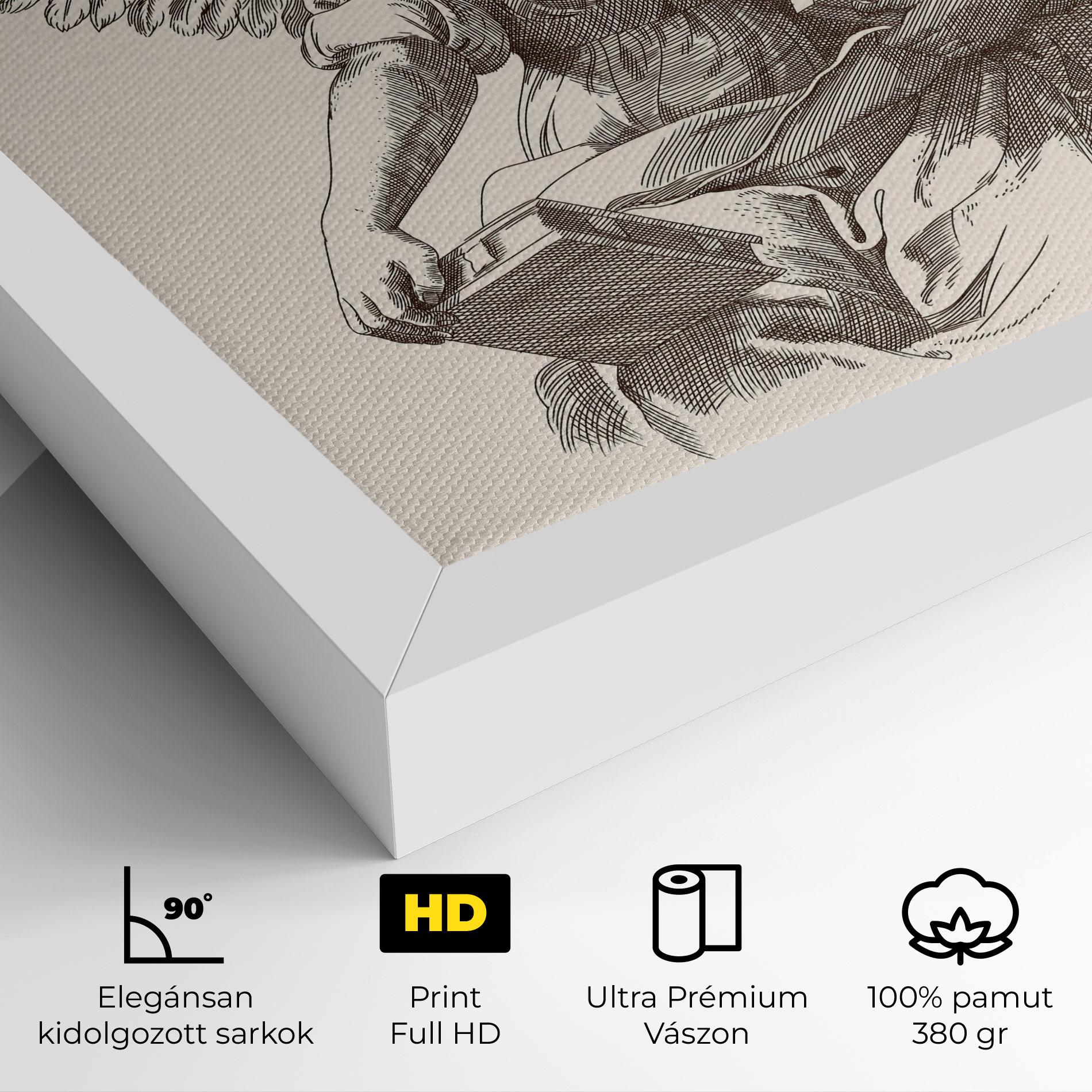 Vászonkép Brown Line Angel mockup 4