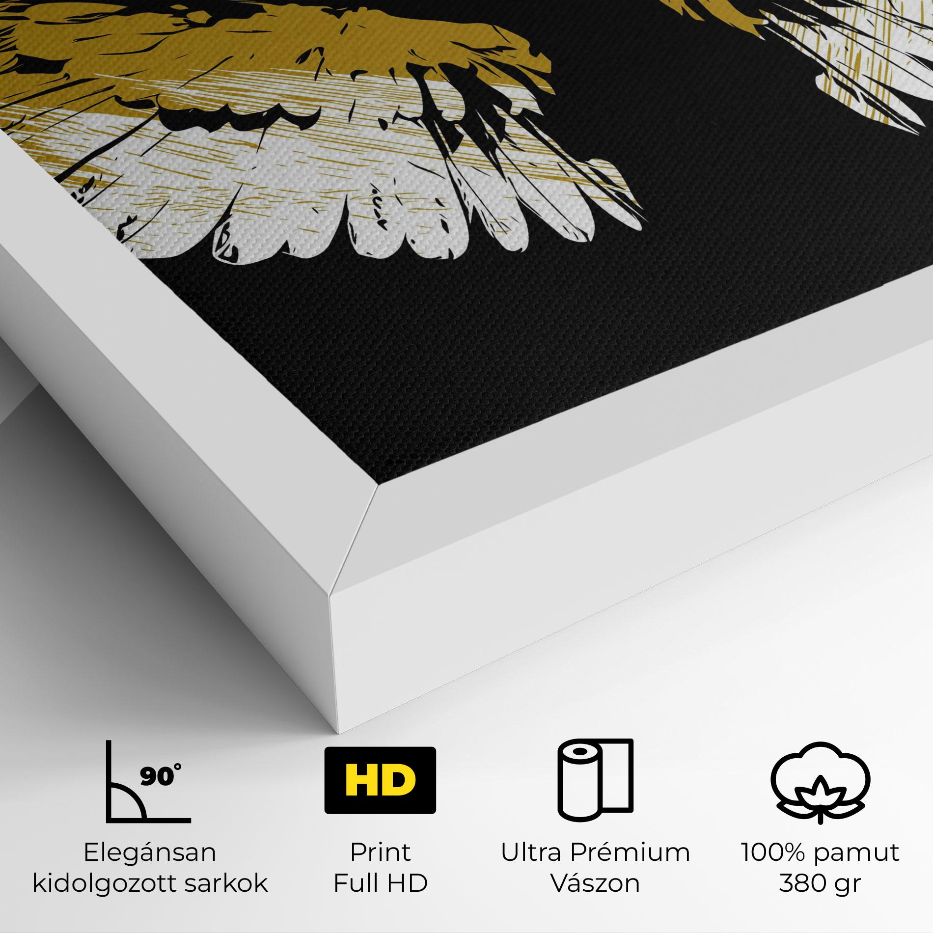 Vászonkép White Yellow Wings mockup 4