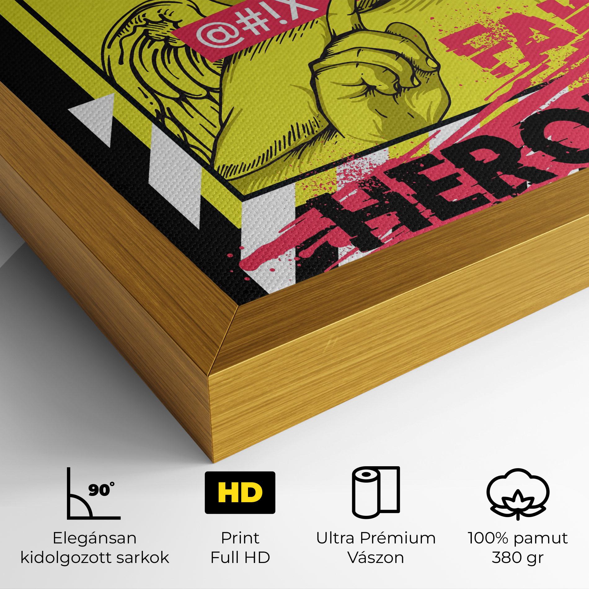 Vászonkép Fake Heroes mockup 4