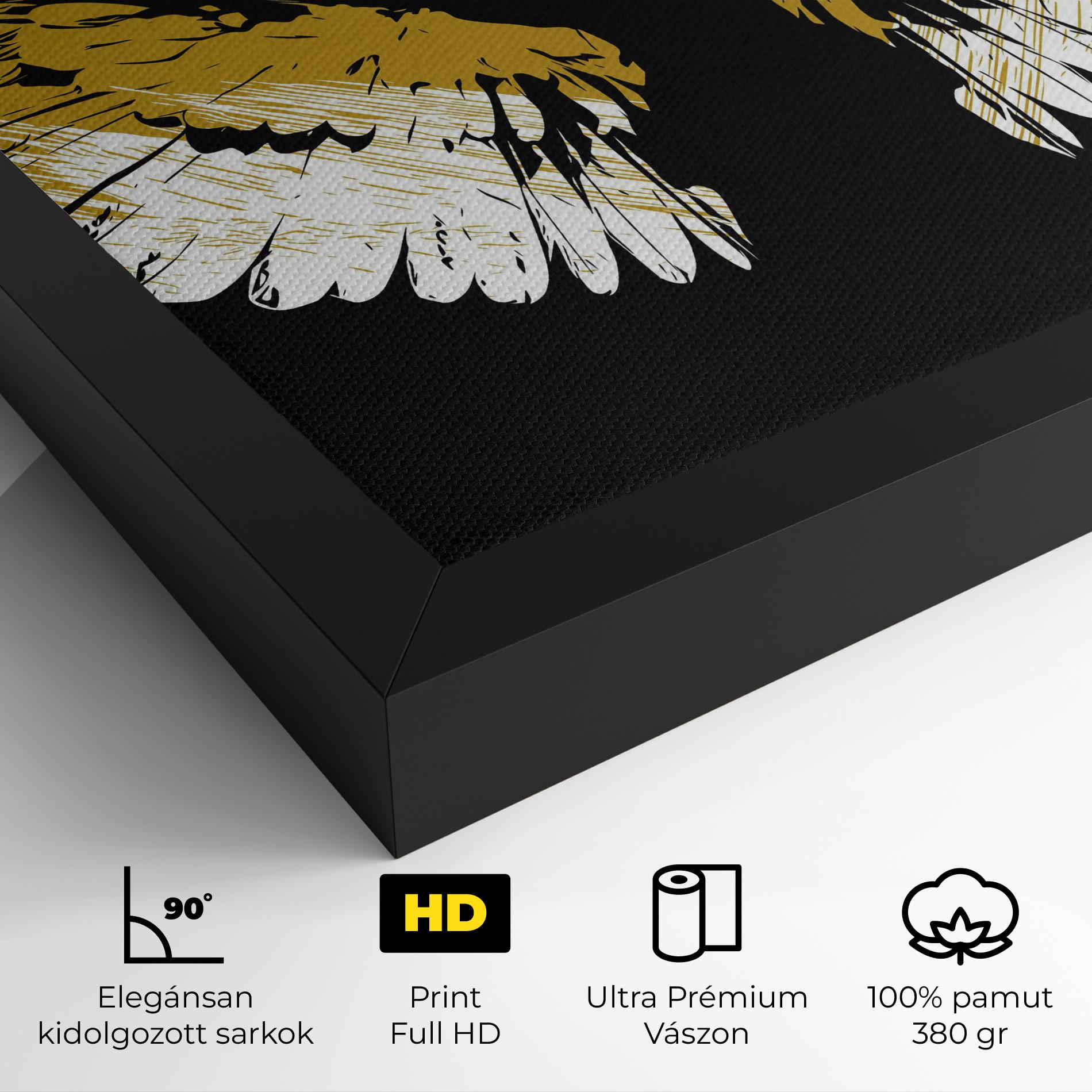Vászonkép White Yellow Wings mockup 4