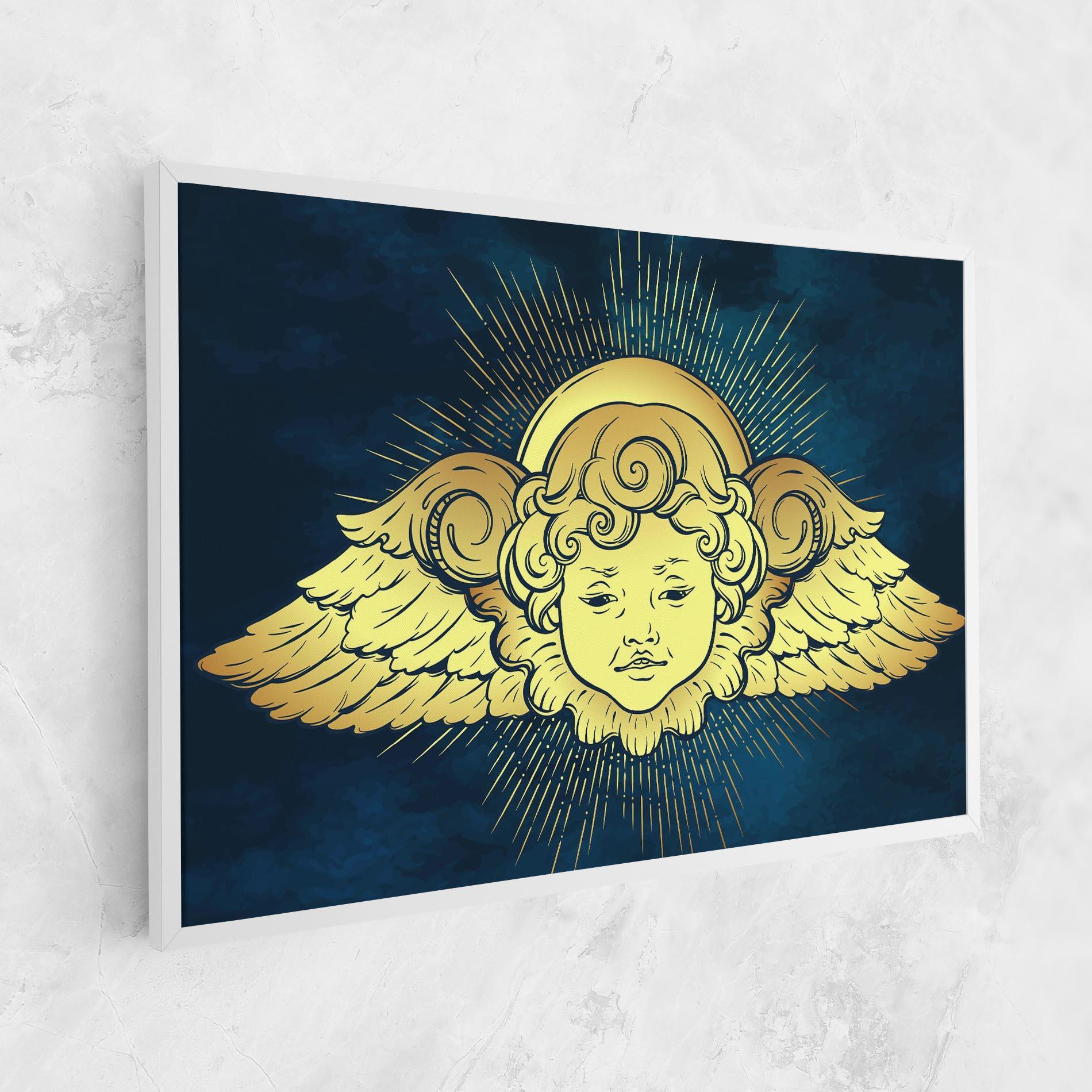Vászonkép Angel Gold Head mockup 1