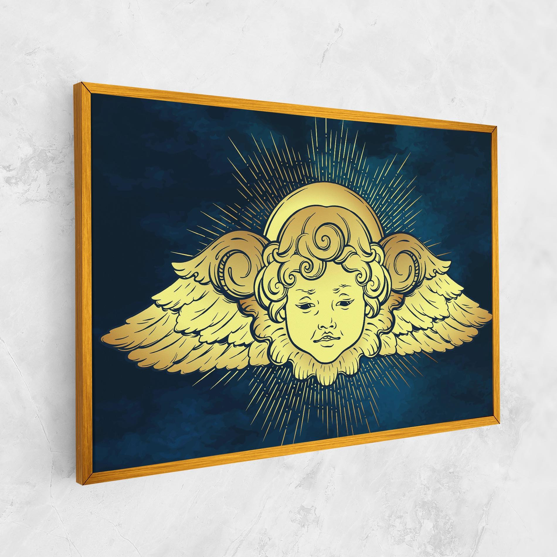 Vászonkép Angel Gold Head mockup 1