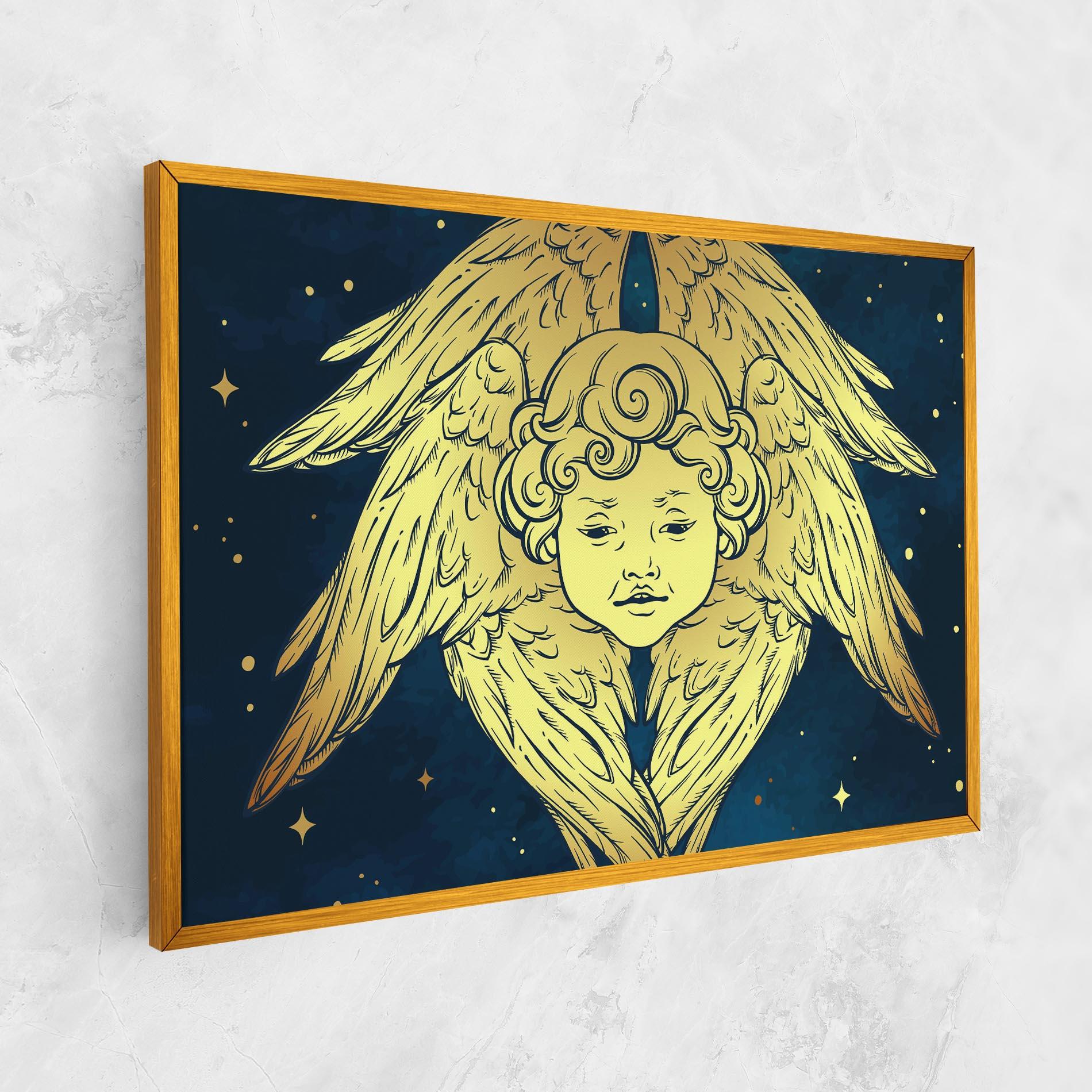 Vászonkép Gold Wings Angel mockup 1