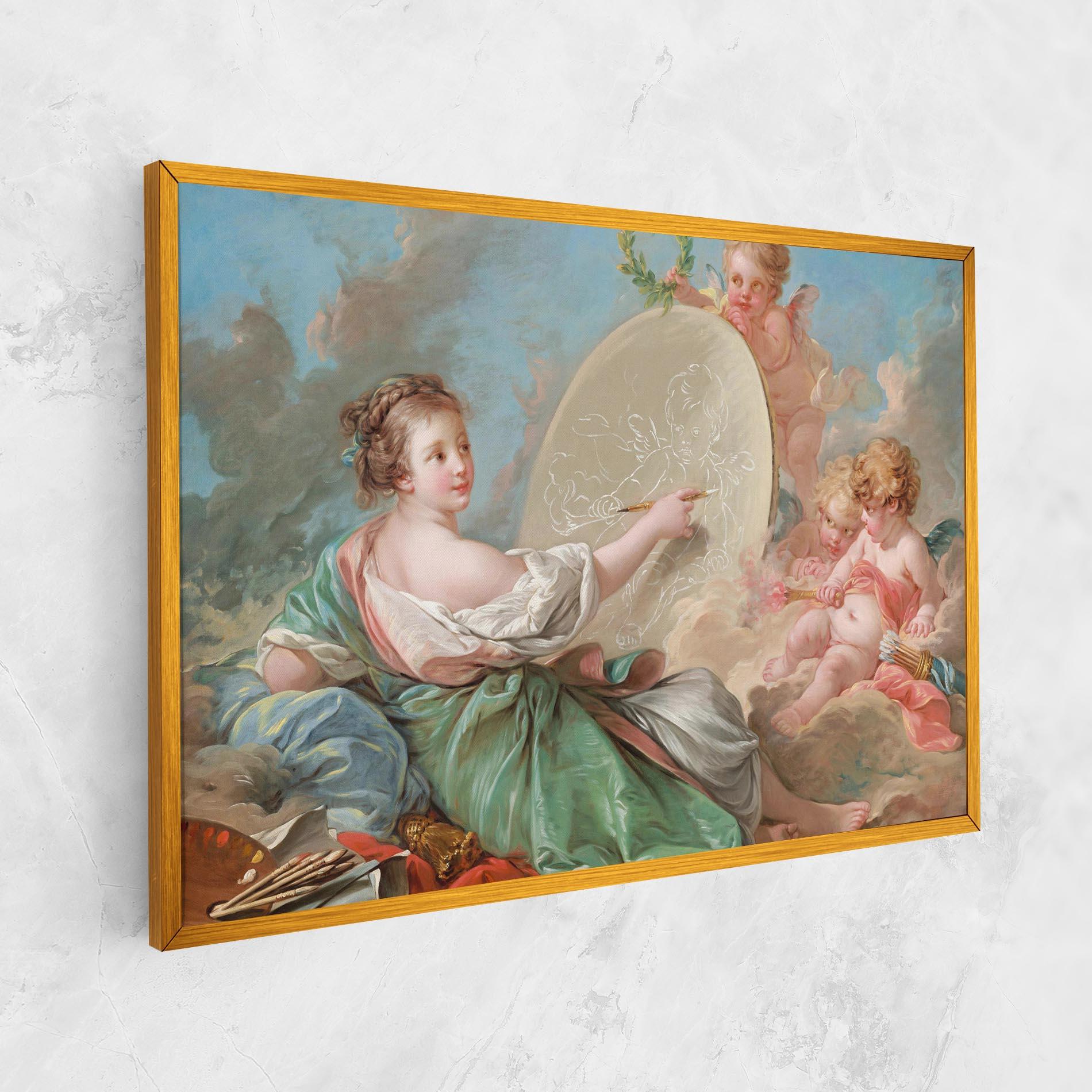 Vászonkép Painting Cute Angels mockup 1