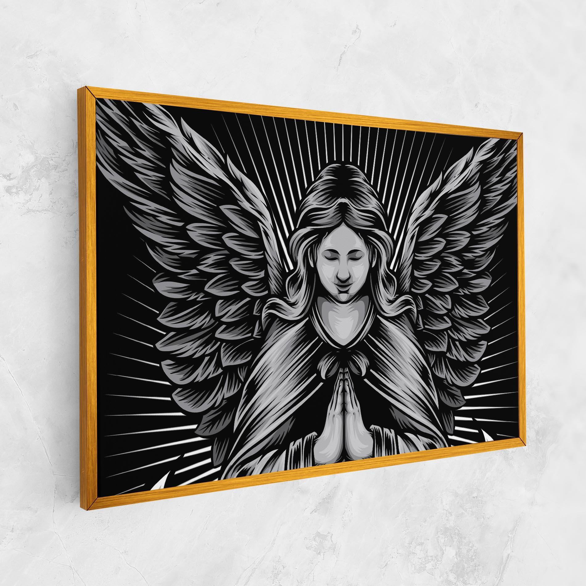 Vászonkép Wings Pray mockup 1