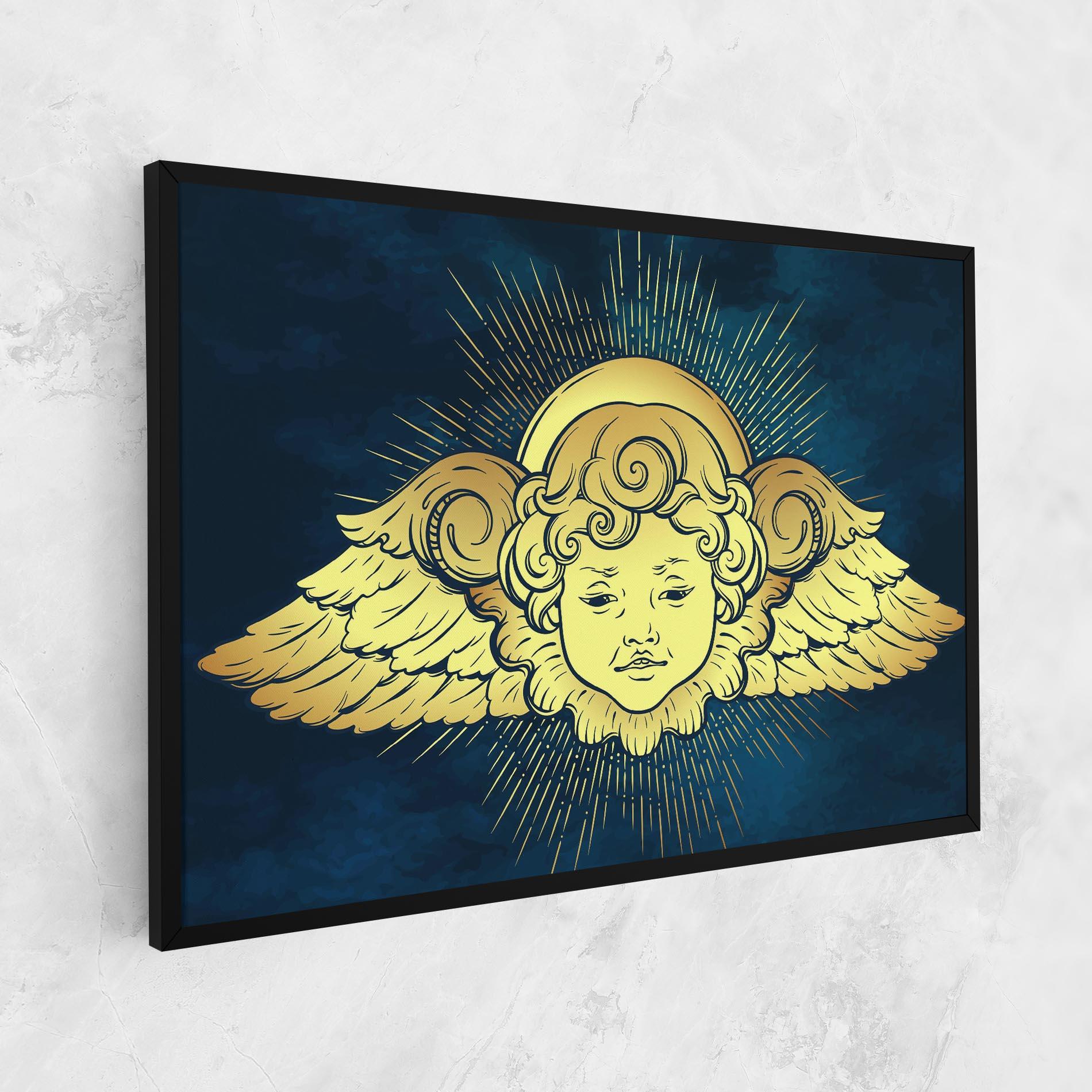 Vászonkép Angel Gold Head mockup 1