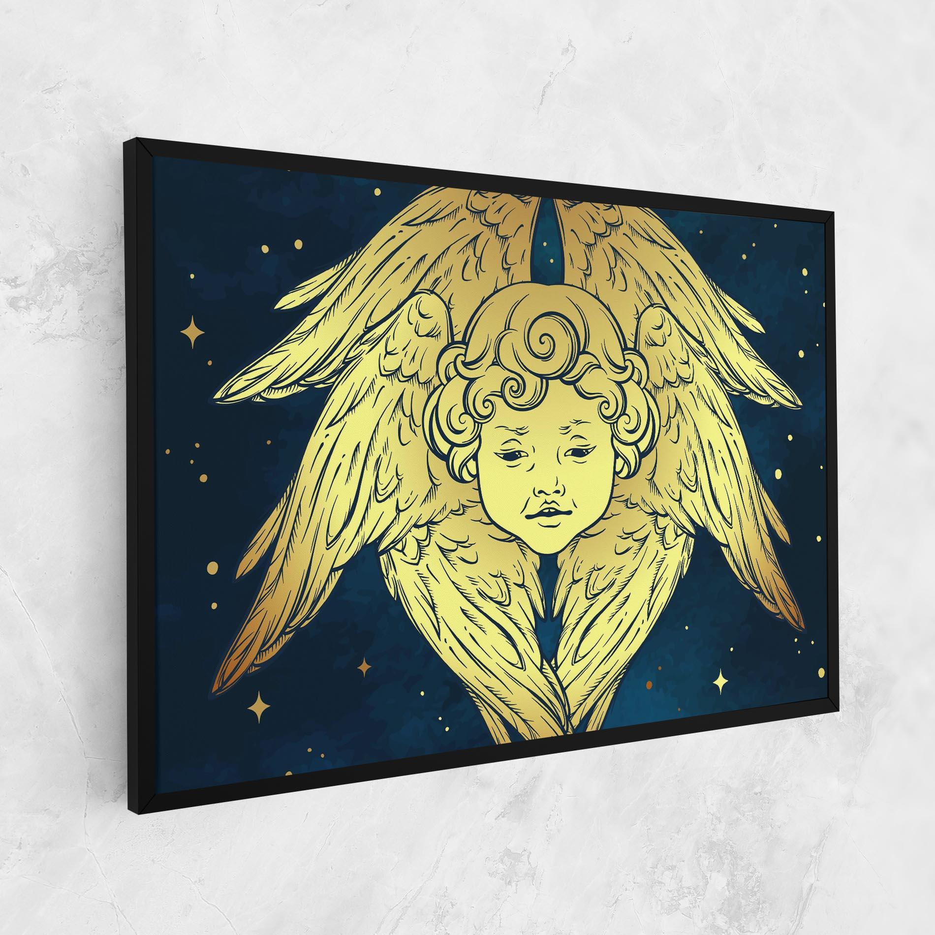 Vászonkép Gold Wings Angel mockup 1