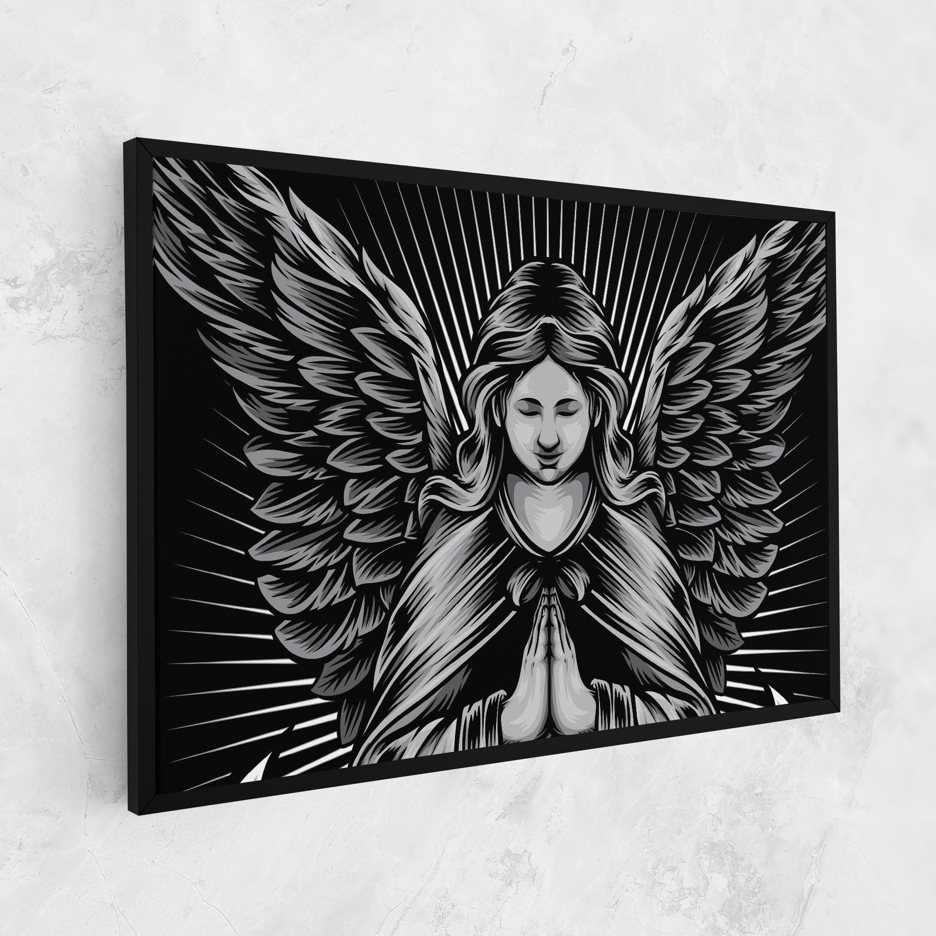 Vászonkép Wings Pray mockup 1