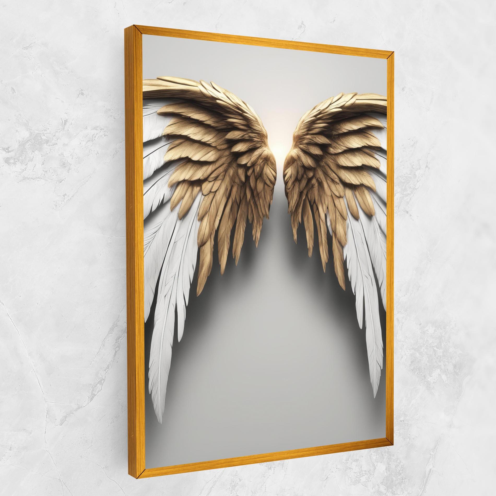 Vászonkép Realistic Angel Wings mockup 1