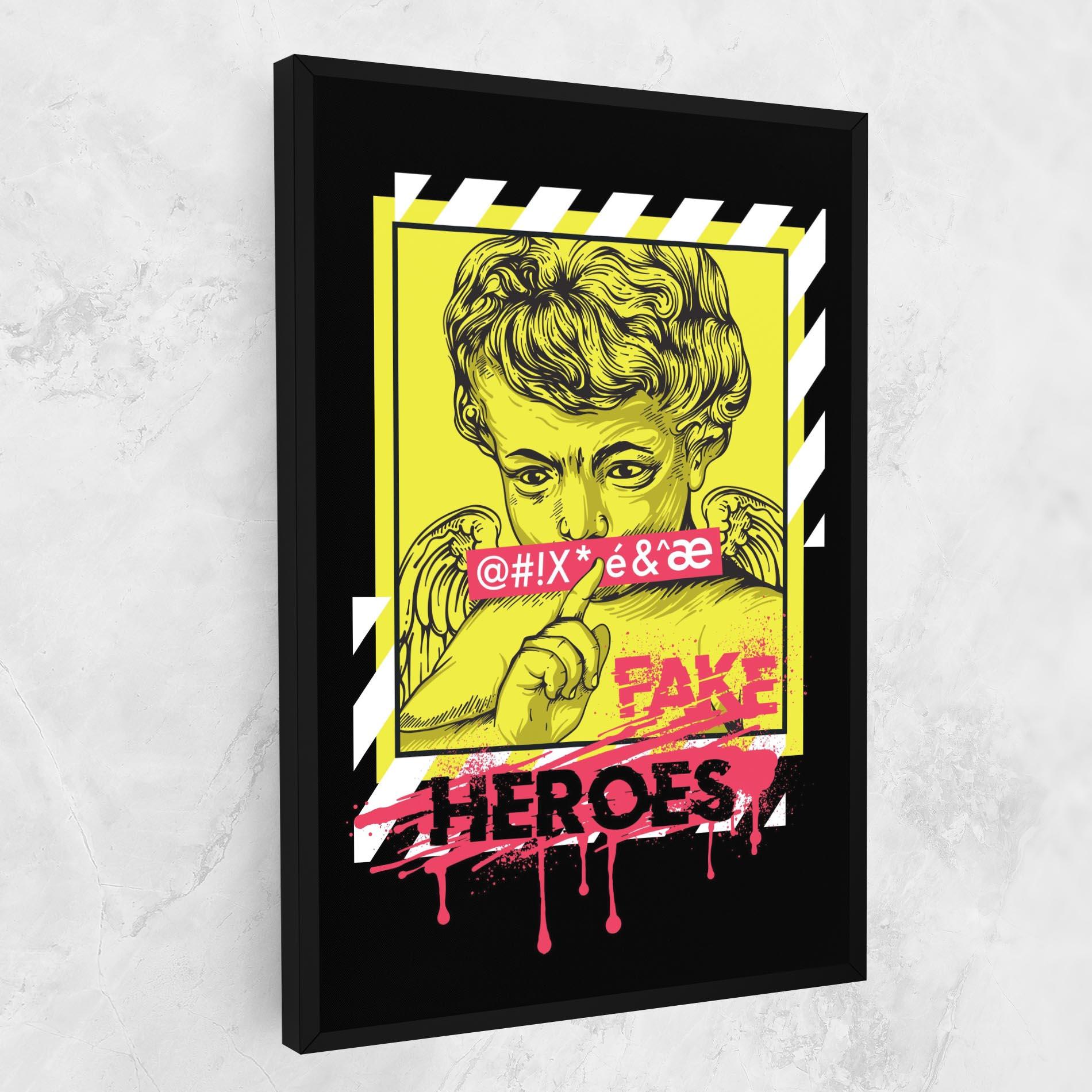 Vászonkép Fake Heroes mockup 1