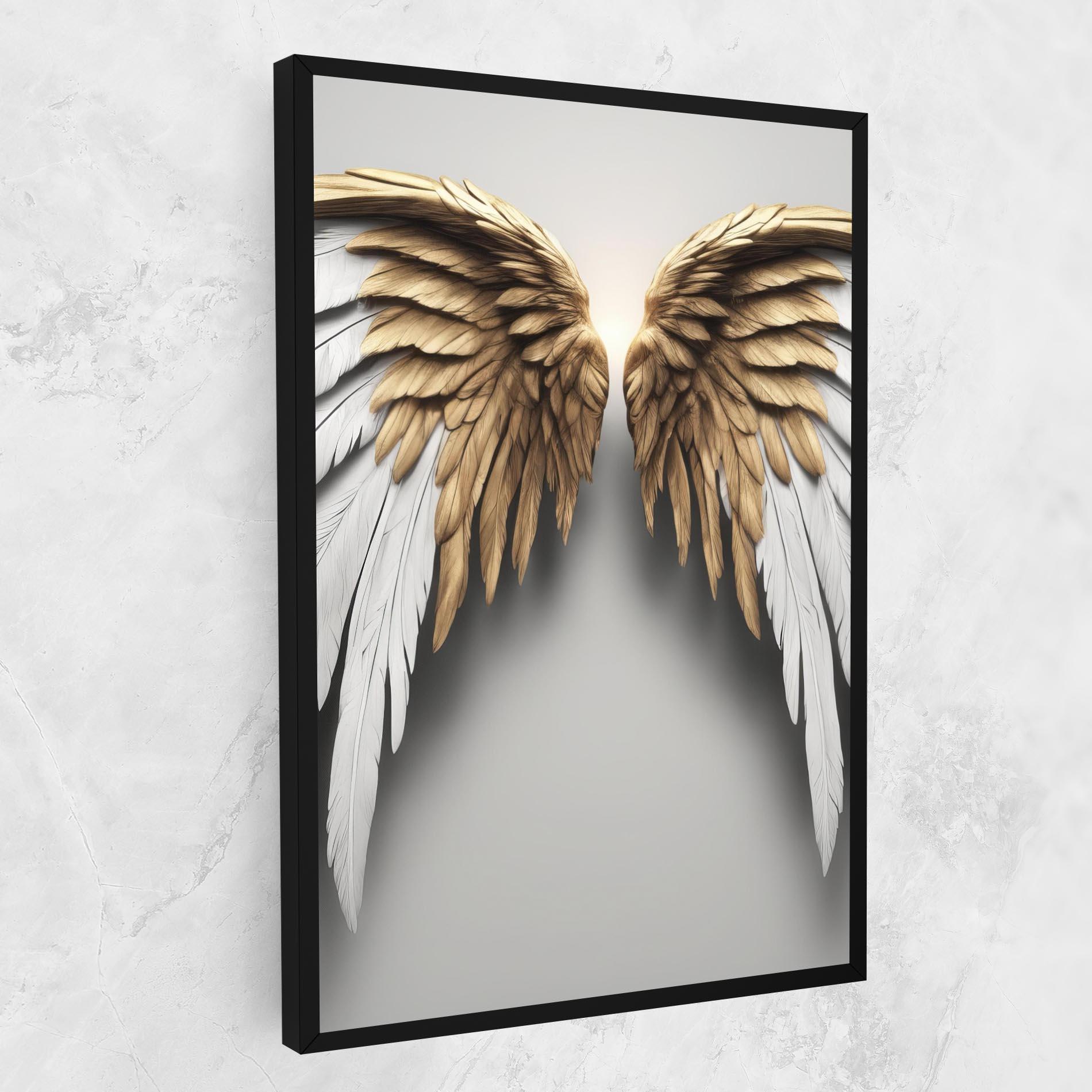 Vászonkép Realistic Angel Wings mockup 1