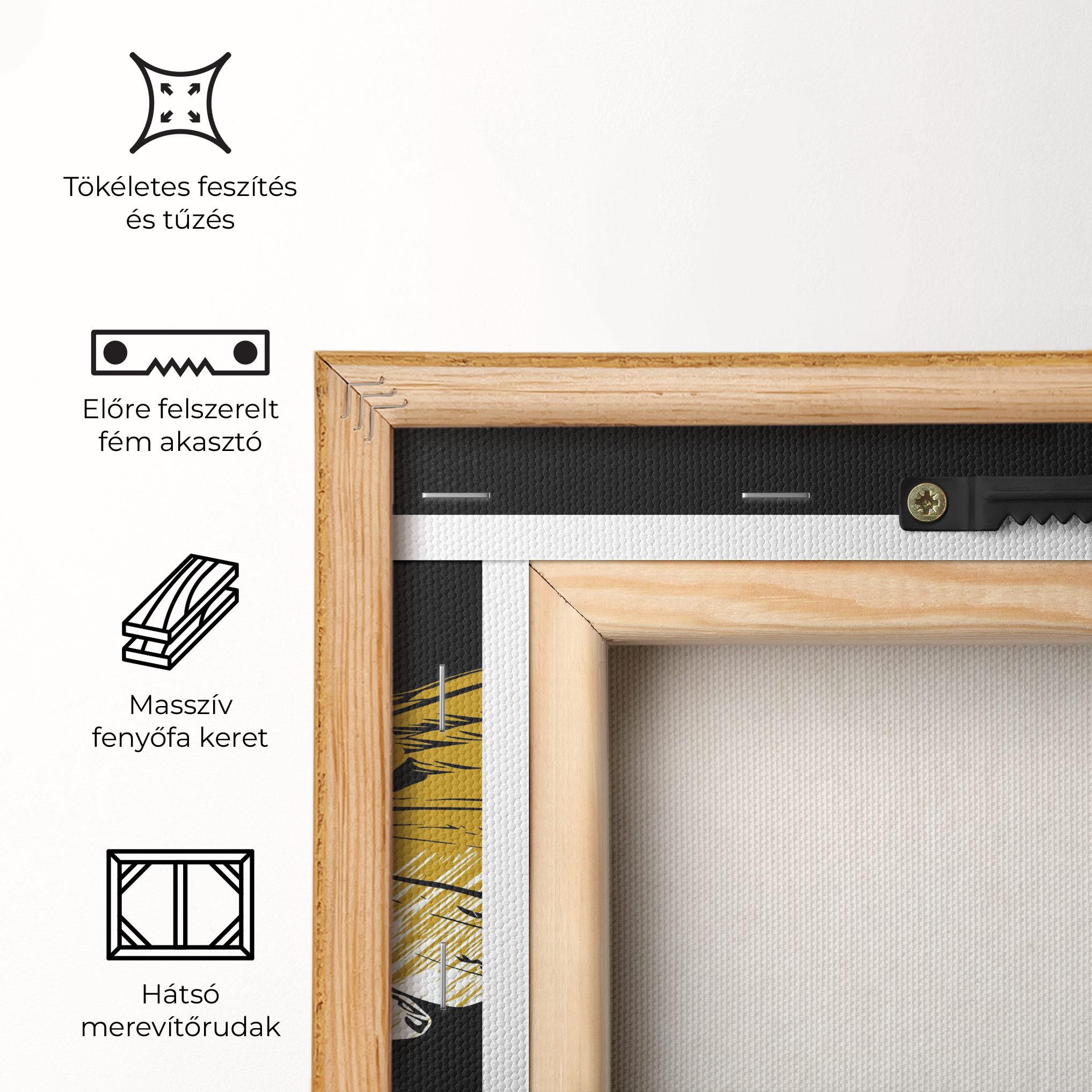 Vászonkép White Yellow Wings mockup 5