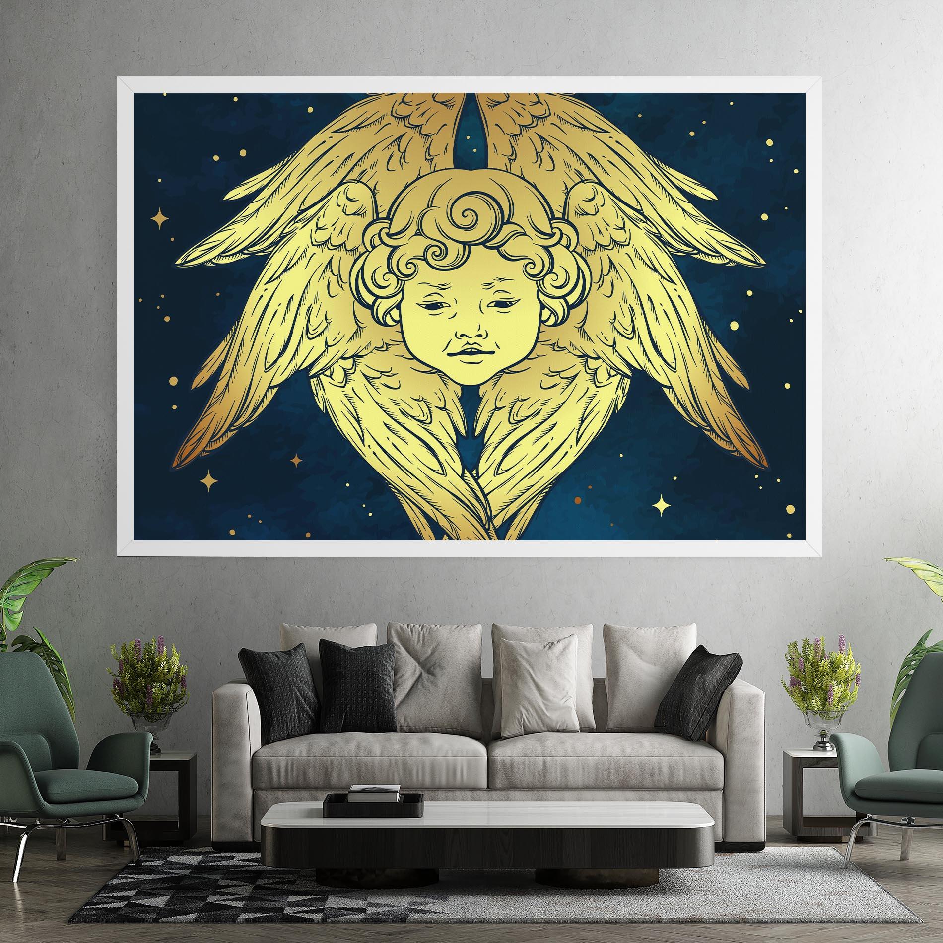 Vászonkép Gold Wings Angel mockup 7