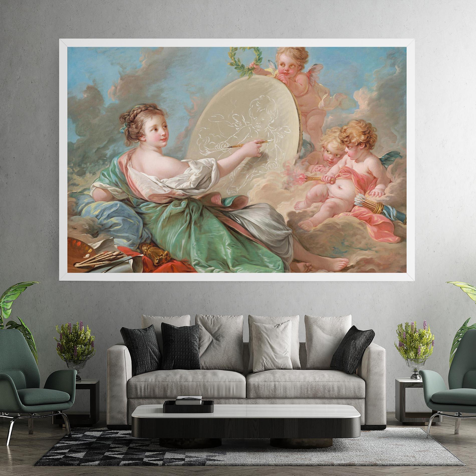 Vászonkép Painting Cute Angels mockup 7