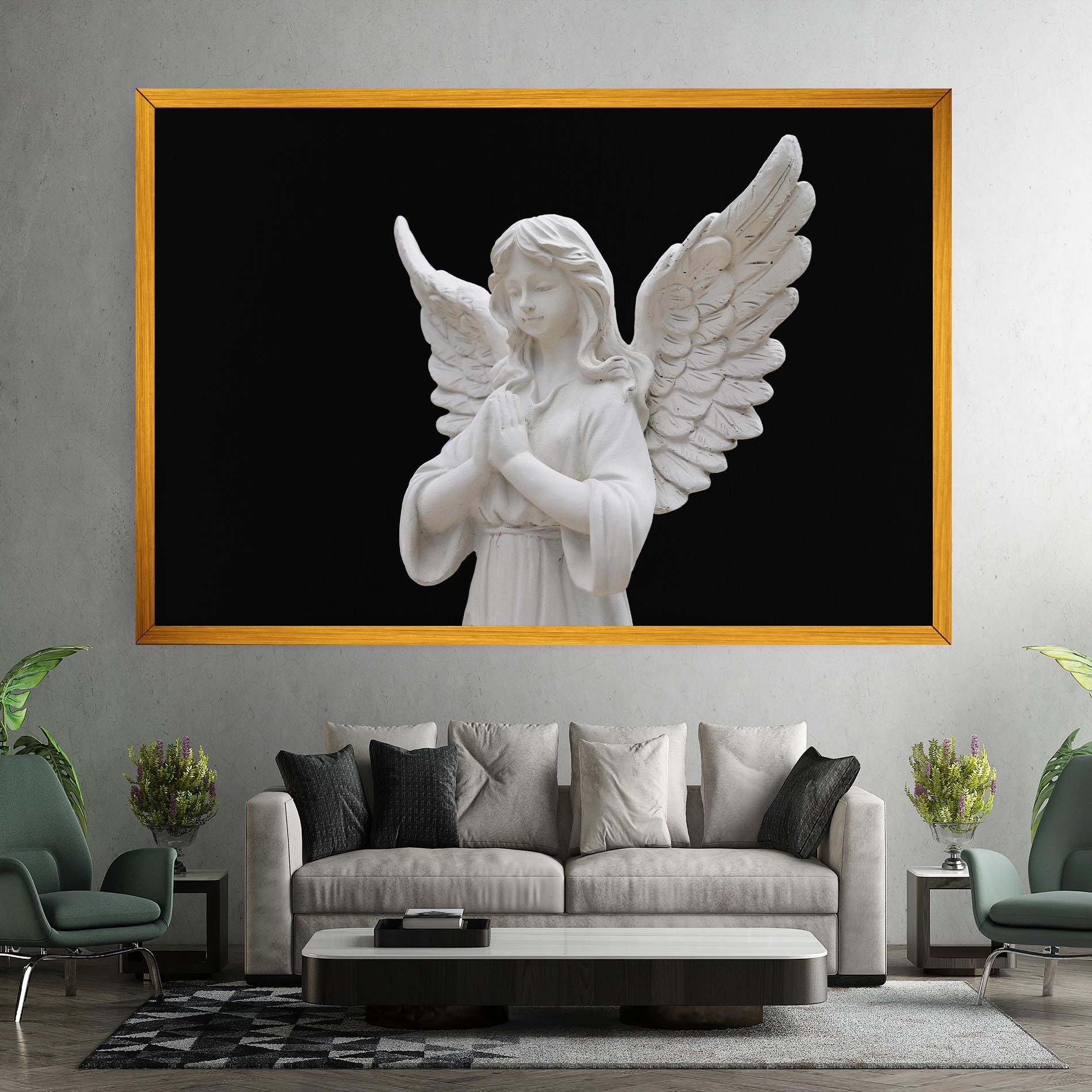 Vászonkép Pretty Angel Statues mockup 7