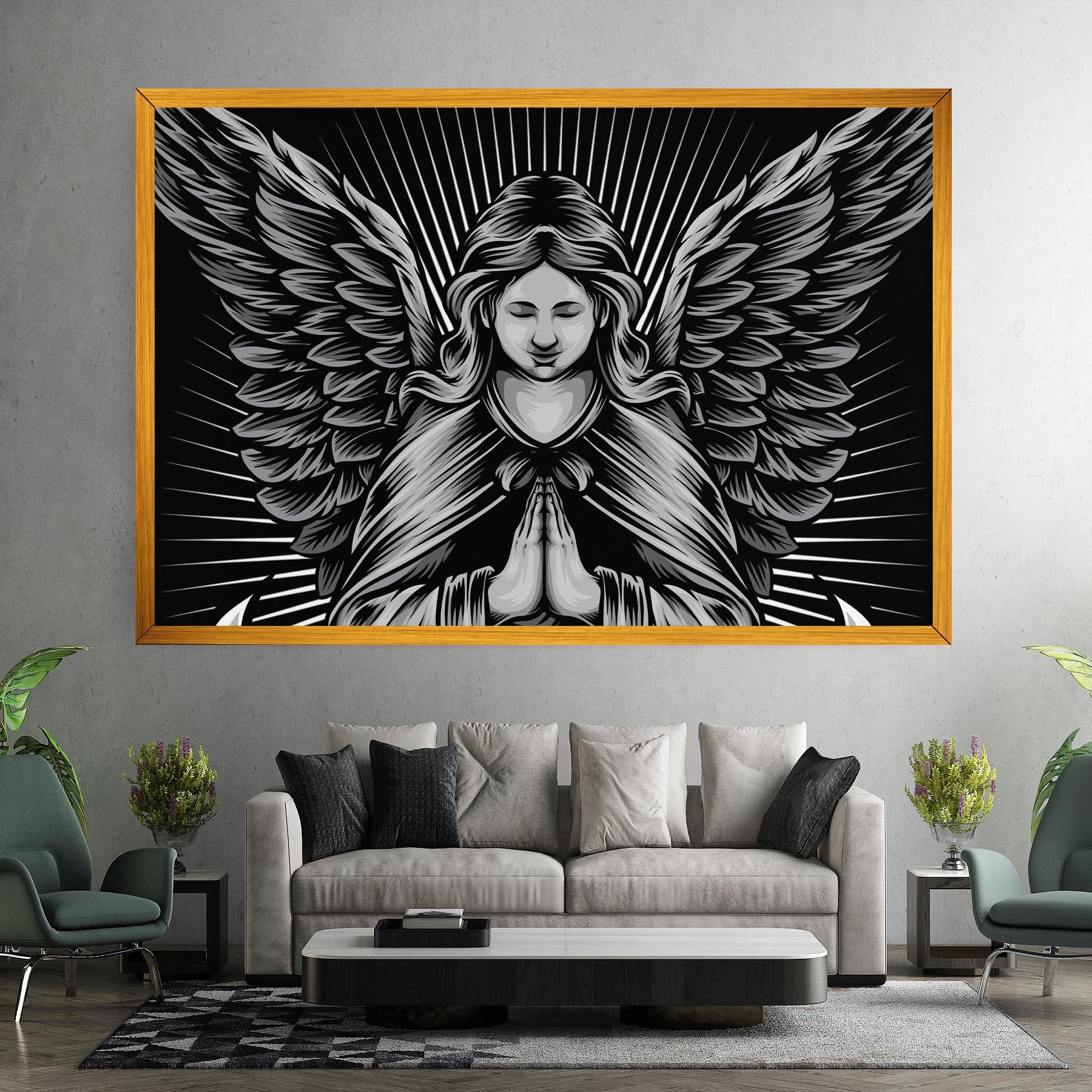 Vászonkép Wings Pray mockup 7