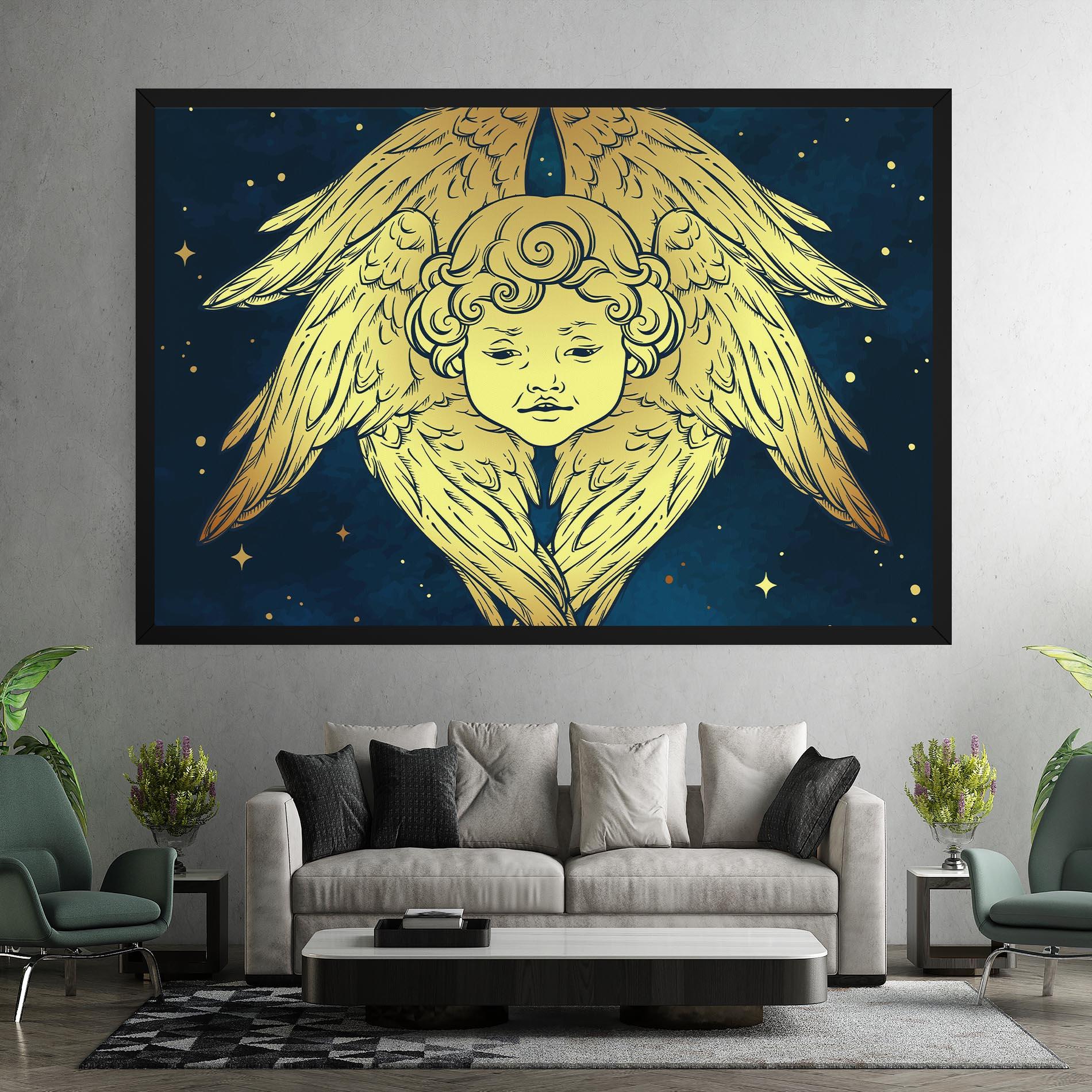 Vászonkép Gold Wings Angel mockup 7