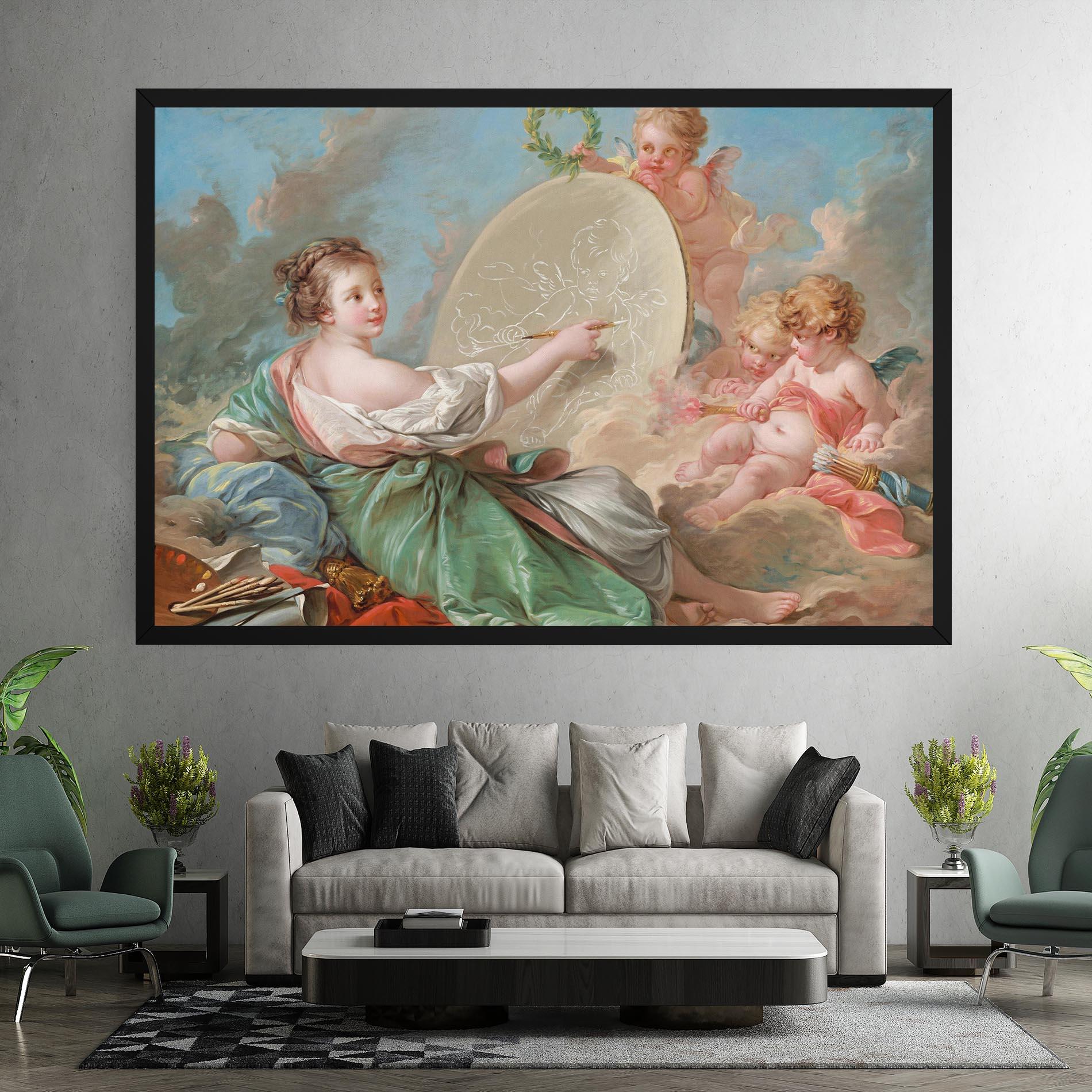 Vászonkép Painting Cute Angels mockup 7