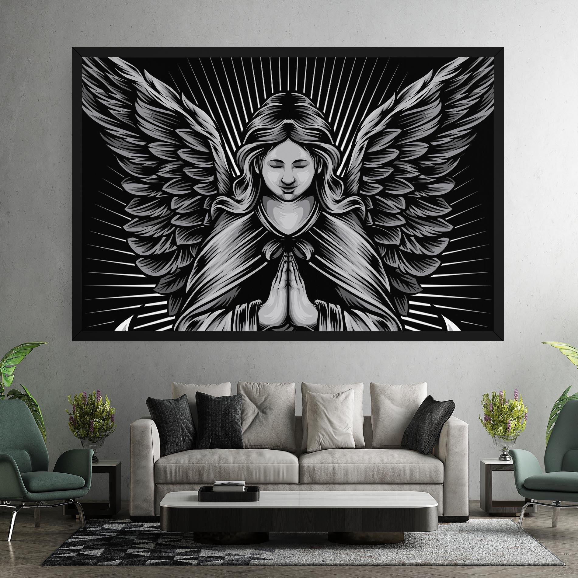 Vászonkép Wings Pray mockup 7