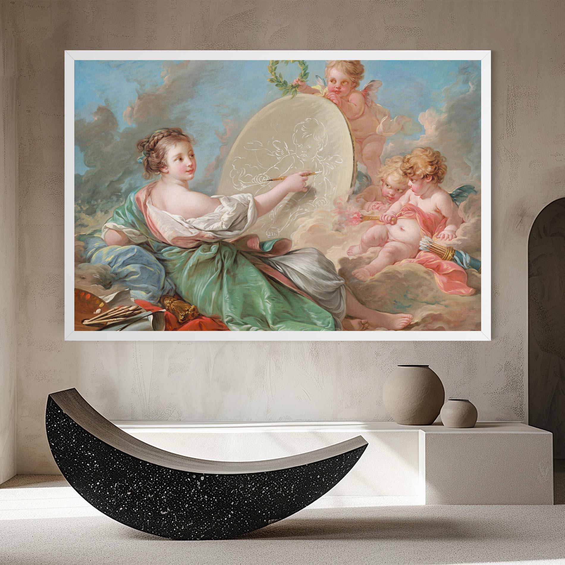 Vászonkép Painting Cute Angels mockup 8