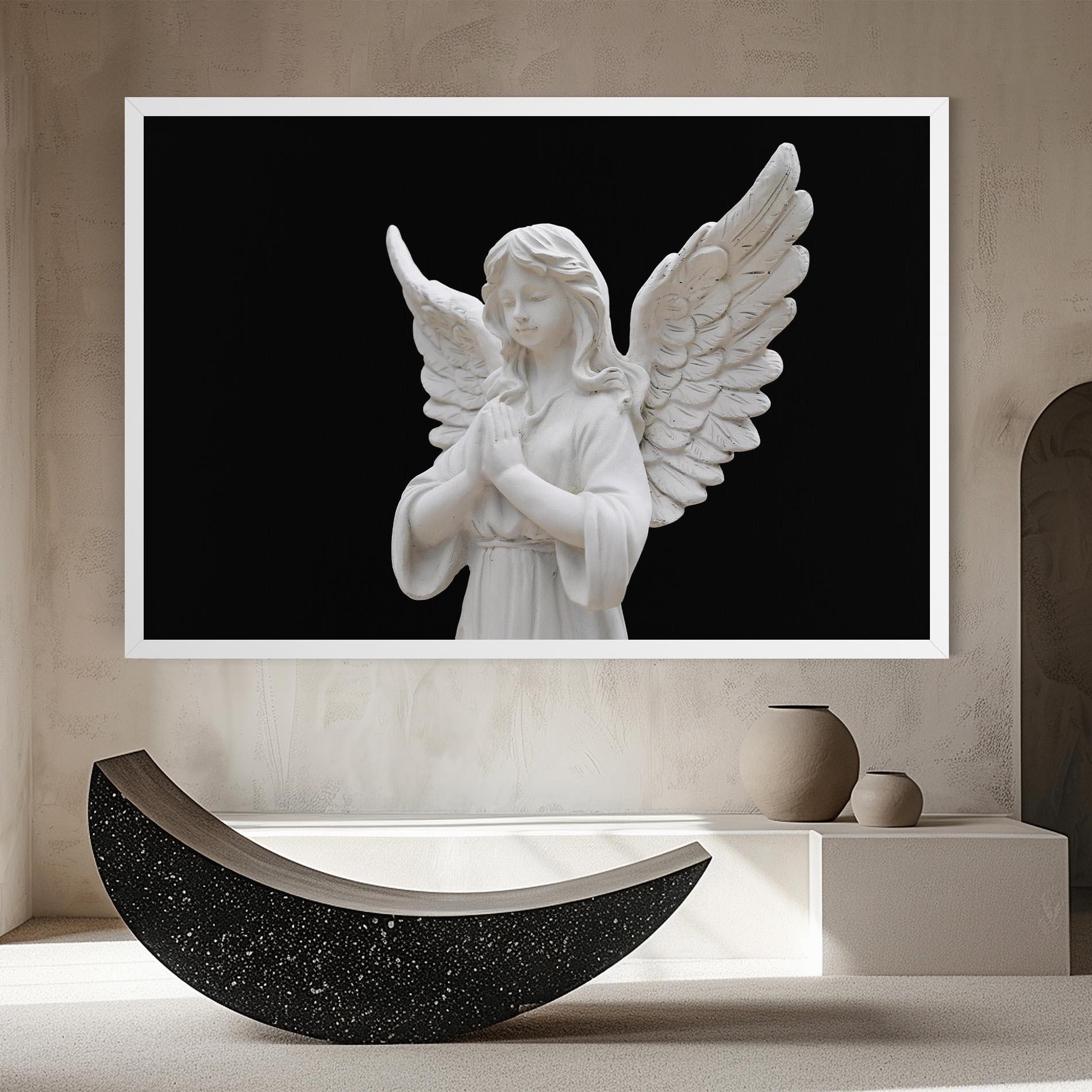 Vászonkép Pretty Angel Statues mockup 8