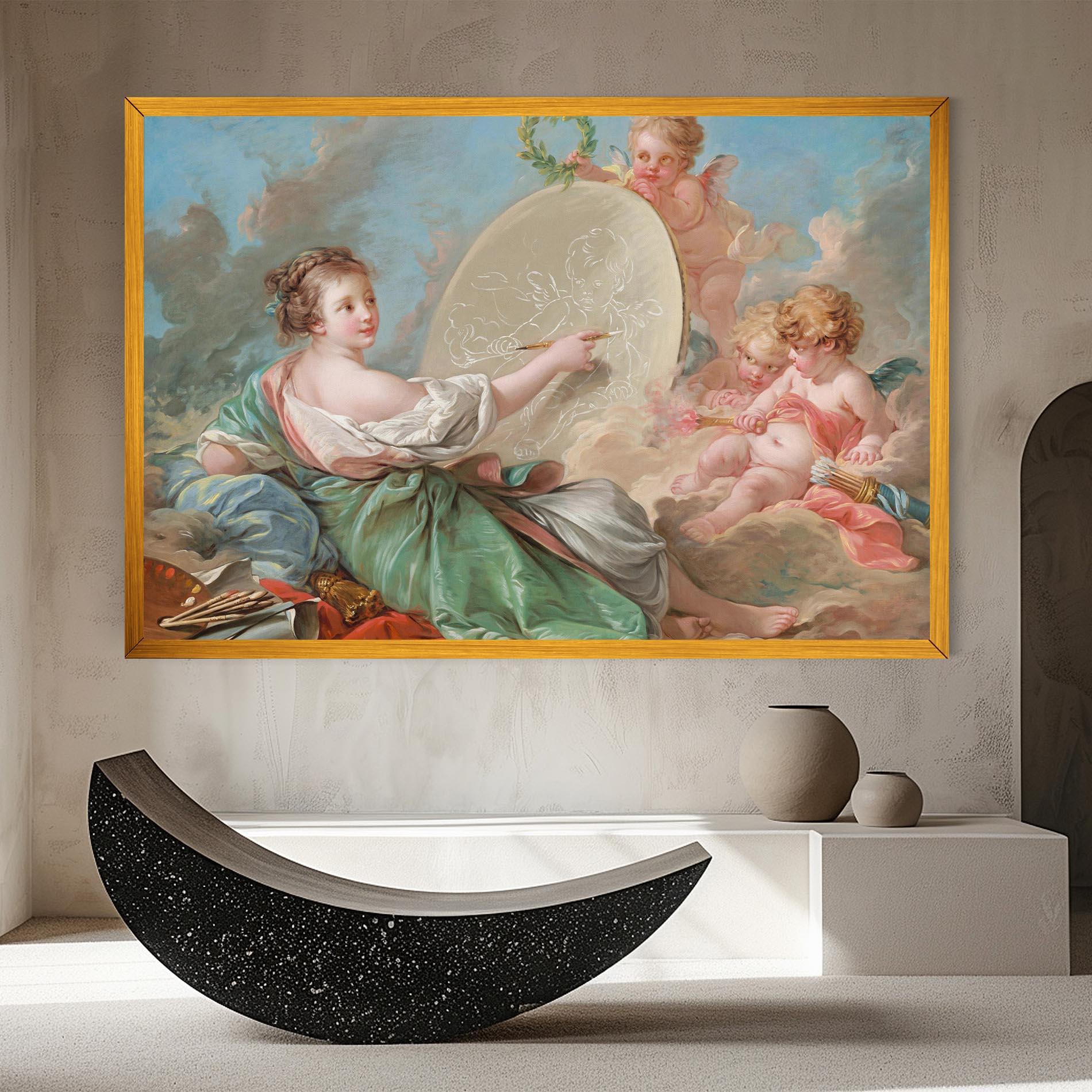 Vászonkép Painting Cute Angels mockup 8