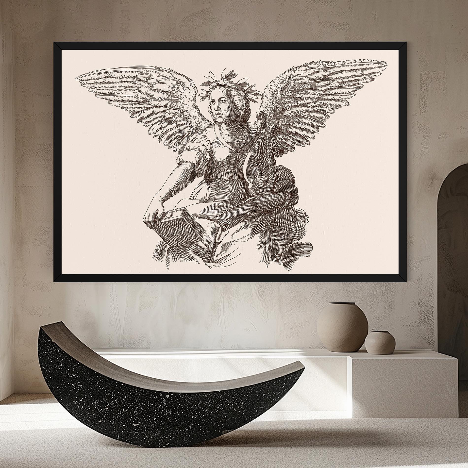 Vászonkép Brown Line Angel mockup 8