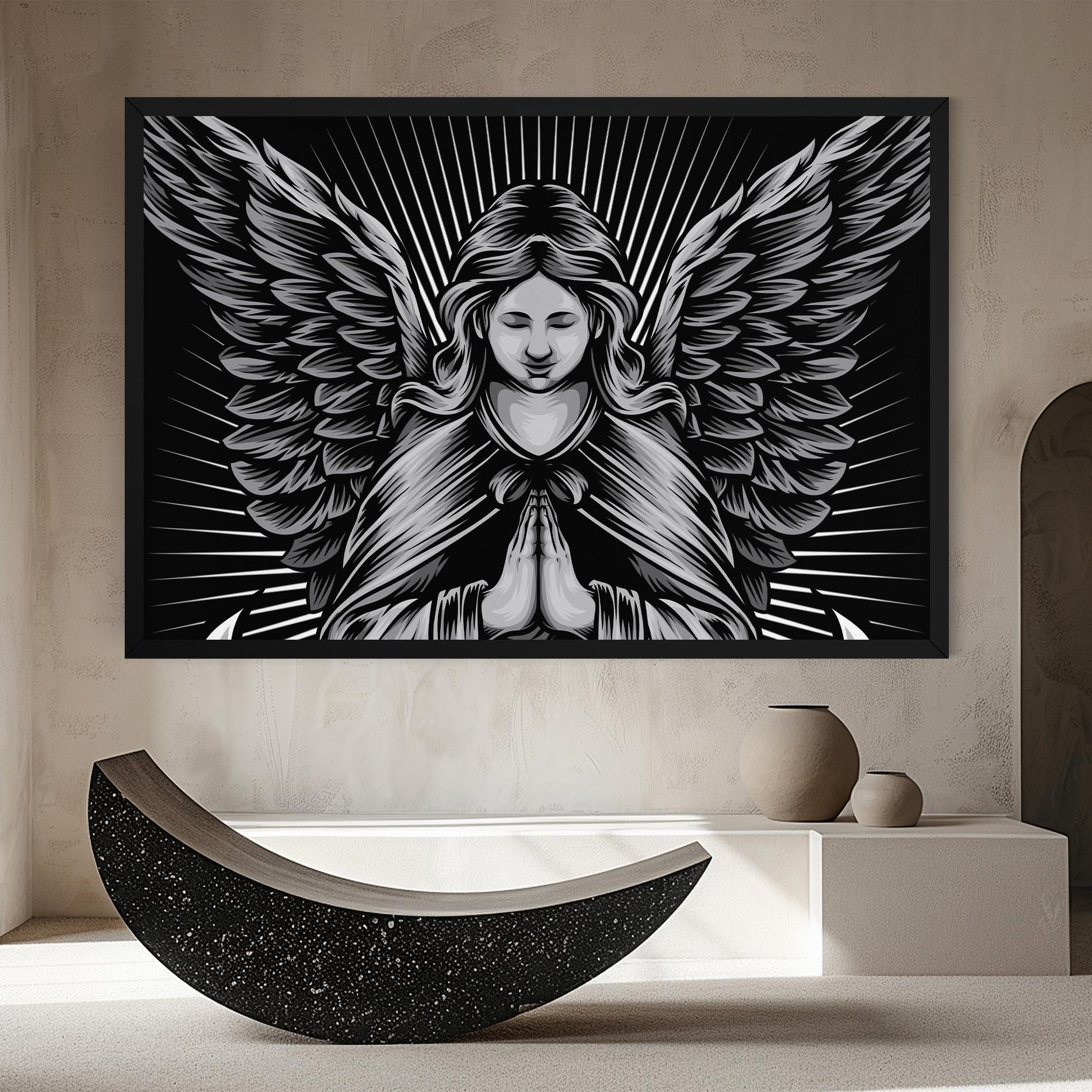 Vászonkép Wings Pray mockup 8