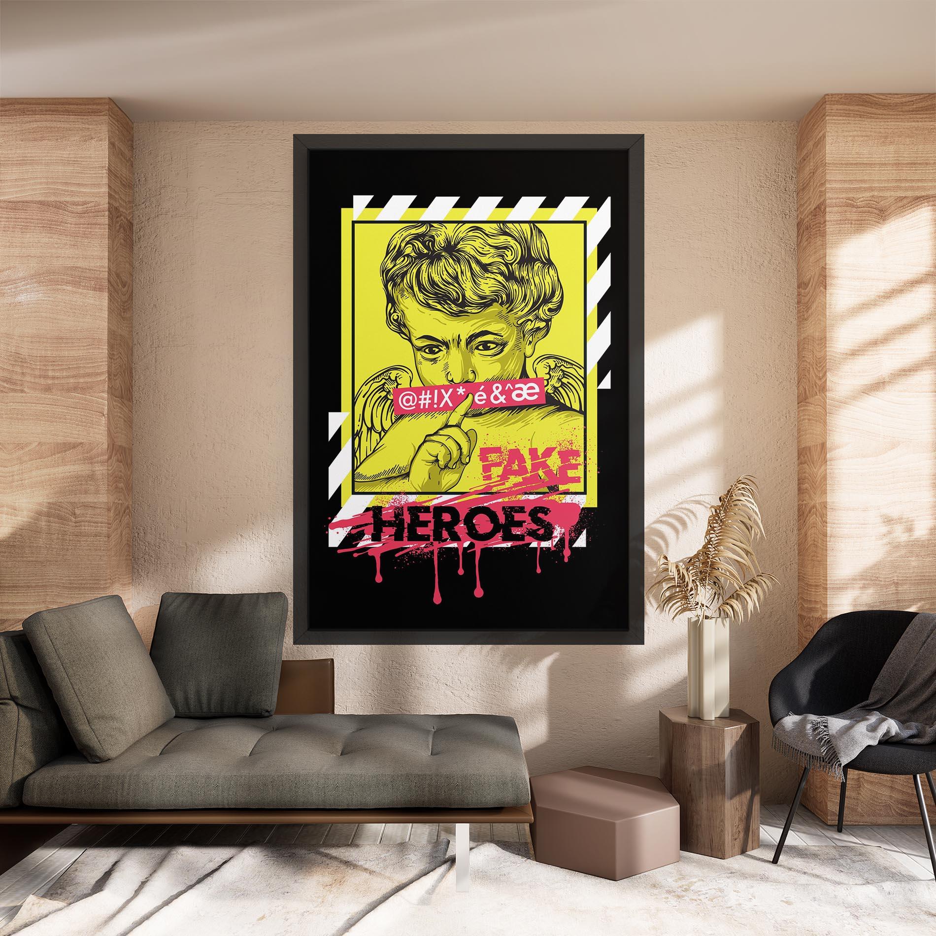 Vászonkép Fake Heroes mockup 8